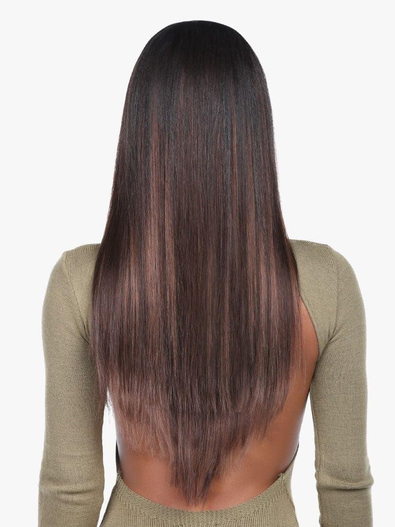 imageSensationnel Everly Clip in straight 7 piece Remy human hair seamless silicone weft with butterfly technology 22 Inch 18226