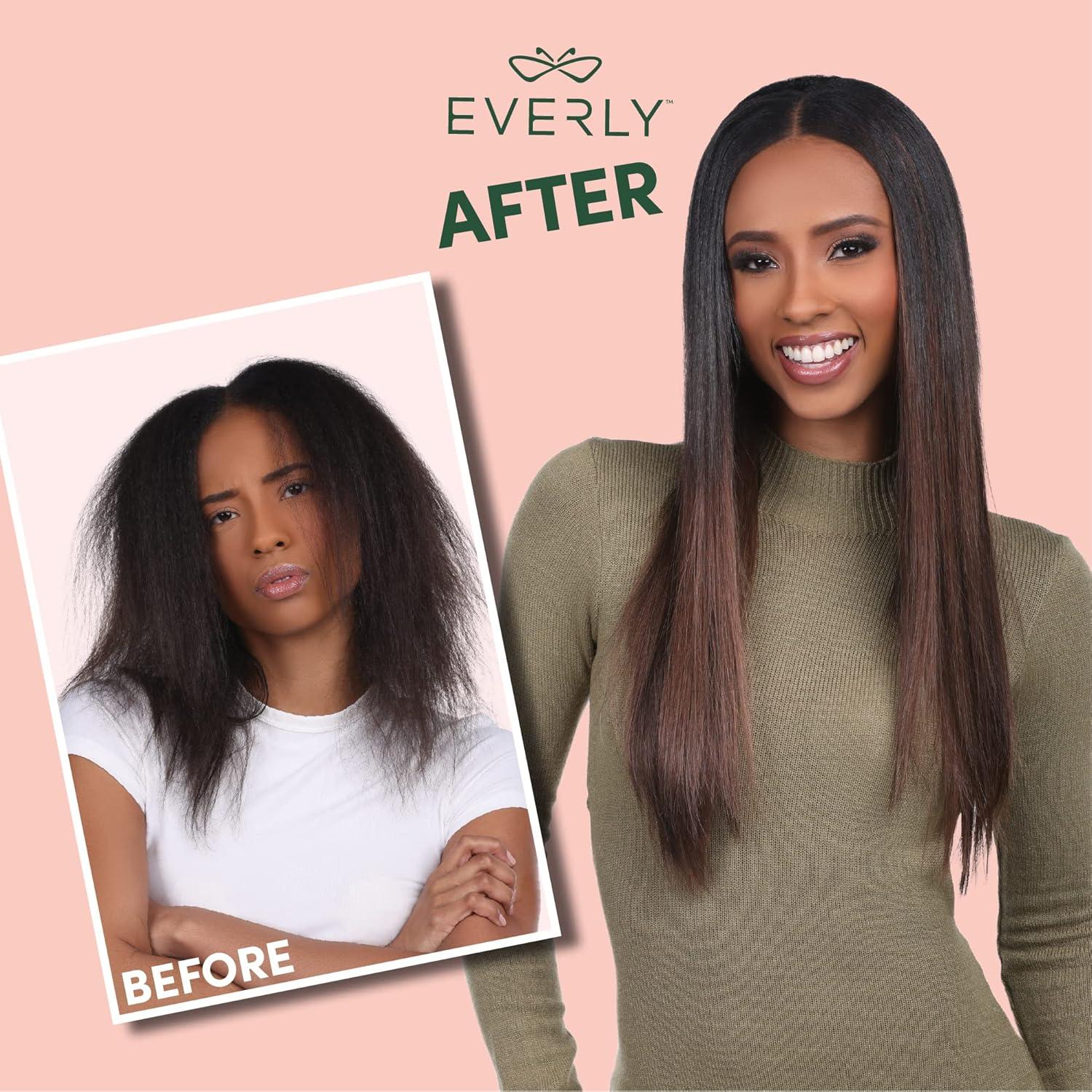 imageSensationnel Everly Clip in straight 7 piece Remy human hair seamless silicone weft with butterfly technology 22 Inch 182262722