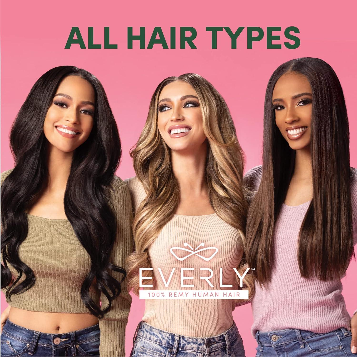 imageSensationnel Everly Clip in straight 7 piece Remy human hair seamless silicone weft with butterfly technology 22 Inch 1822T2613