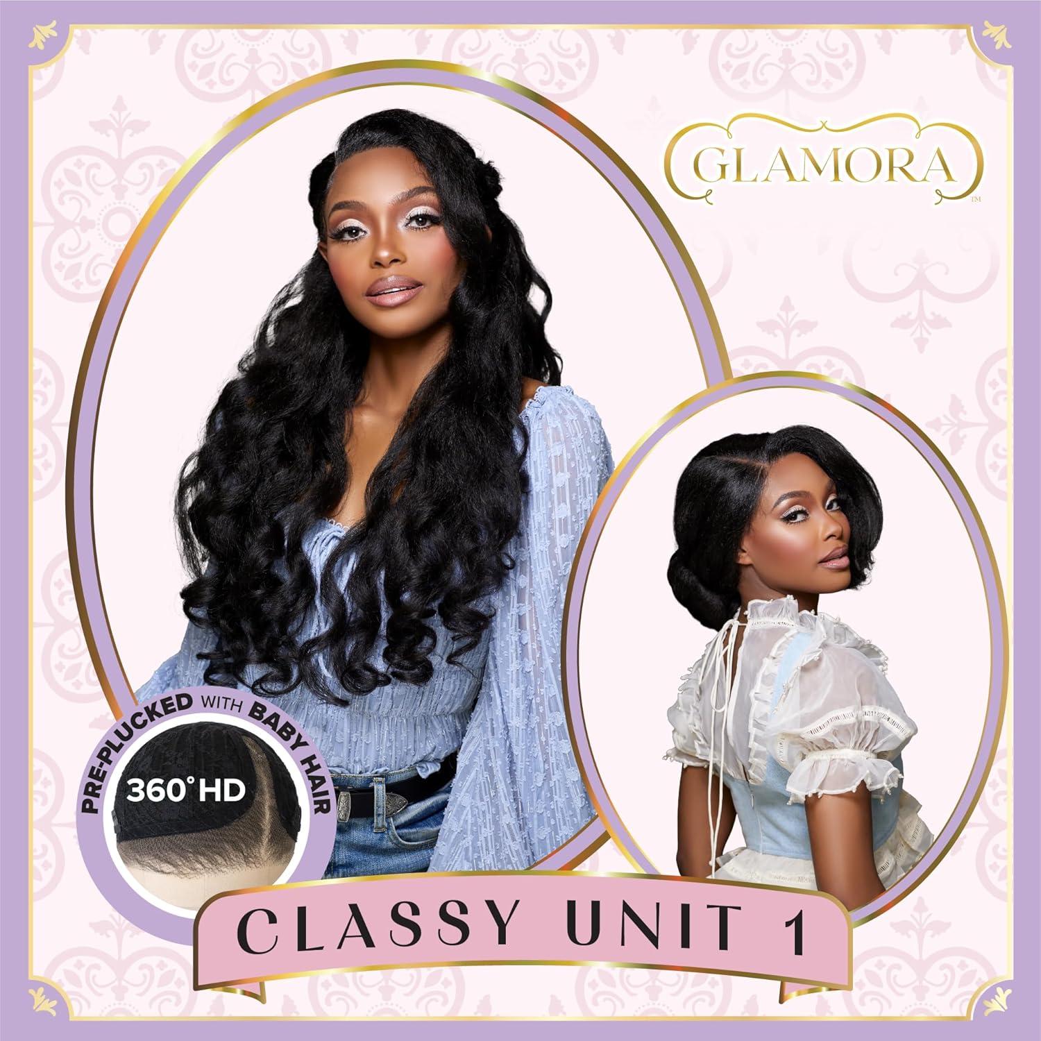 imageSensationnel Glamora 360 Lace Wig Classy Unit 1 Glueless Ready to Wear Synthetic Preplucked Hairline BALAYAGEMOCHABALAYAGEHAZELNUT
