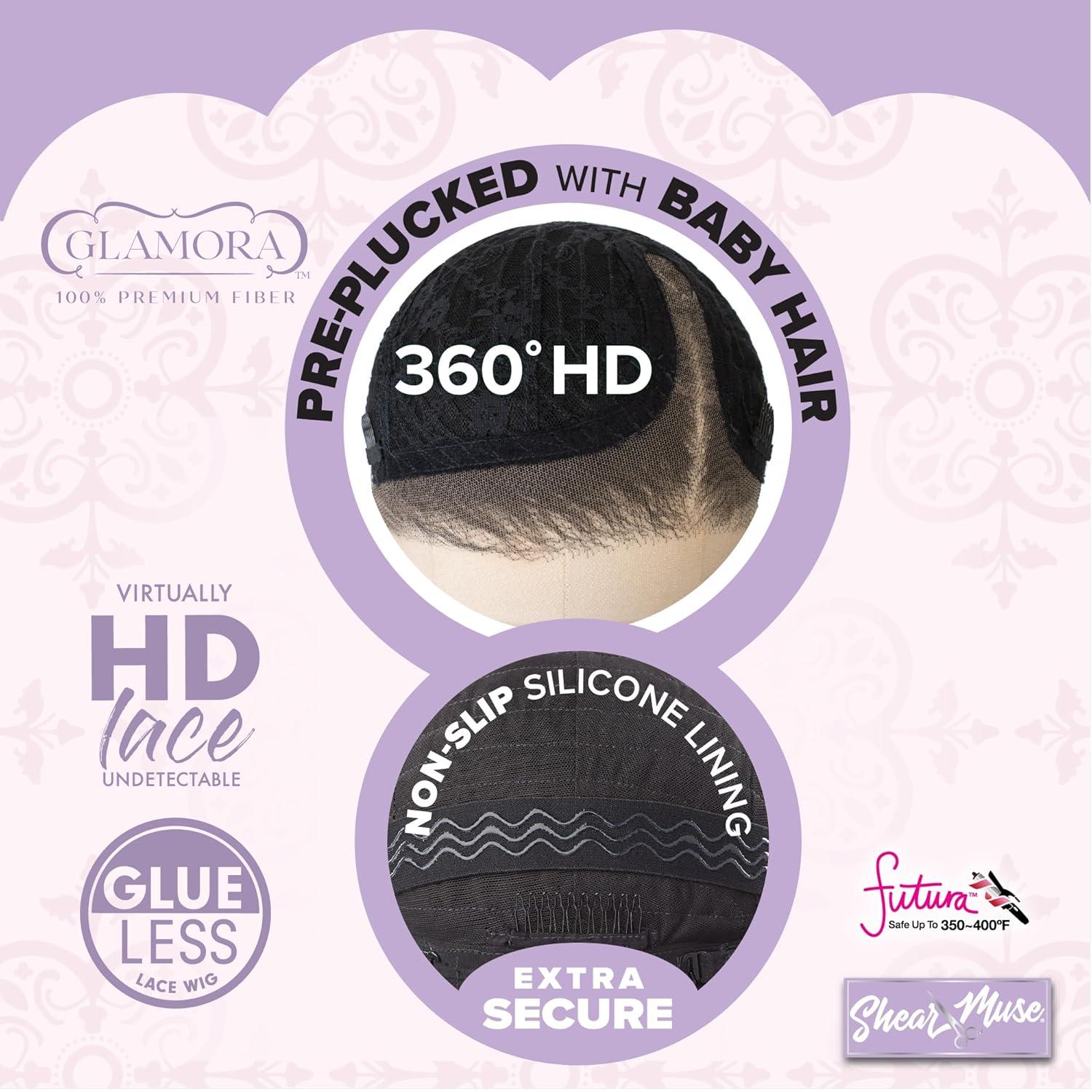 imageSensationnel Glamora 360 Lace Wig Classy Unit 2 Glueless Ready to Wear Synthetic Preplucked Hairline 2 DARKBROWN1B OFFBLACK