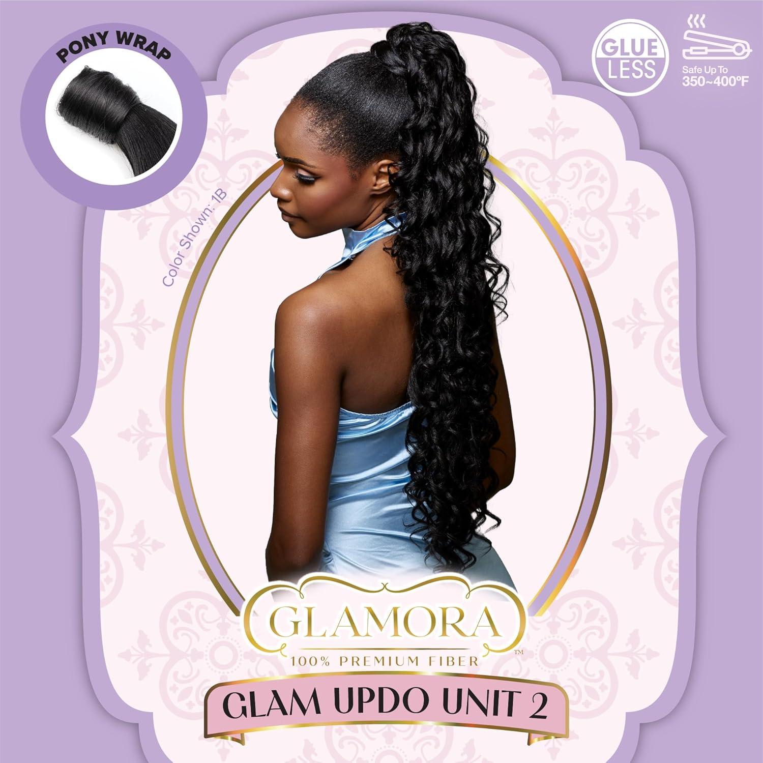 imageSensationnel Glamora Glam Updo Hairpiece Unit 2 Ready to Wear Synthetic with Adjustable Pony Wrap 1 JETBLACKF1B30