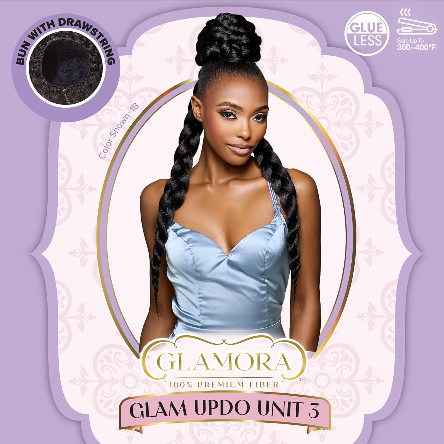 imageSensationnel Glamora Glam Updo Hairpiece Unit 3 Ready to Wear Synthetic Bun with Adjustable Drawstring Cap 1 JETBLACKSM230
