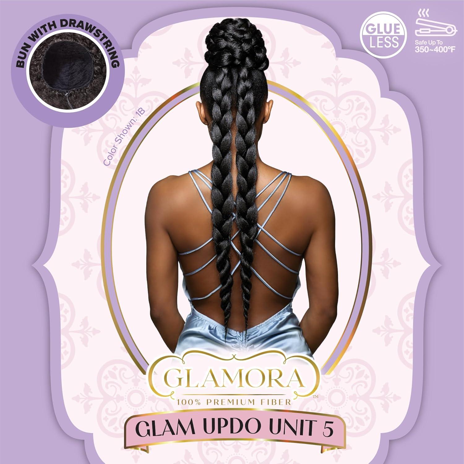 imageSensationnel Glamora Glam Updo Hairpiece Unit 5 Ready to Wear Synthetic Bun with Adjustable Drawstring Cap 1 JETBLACKSM227