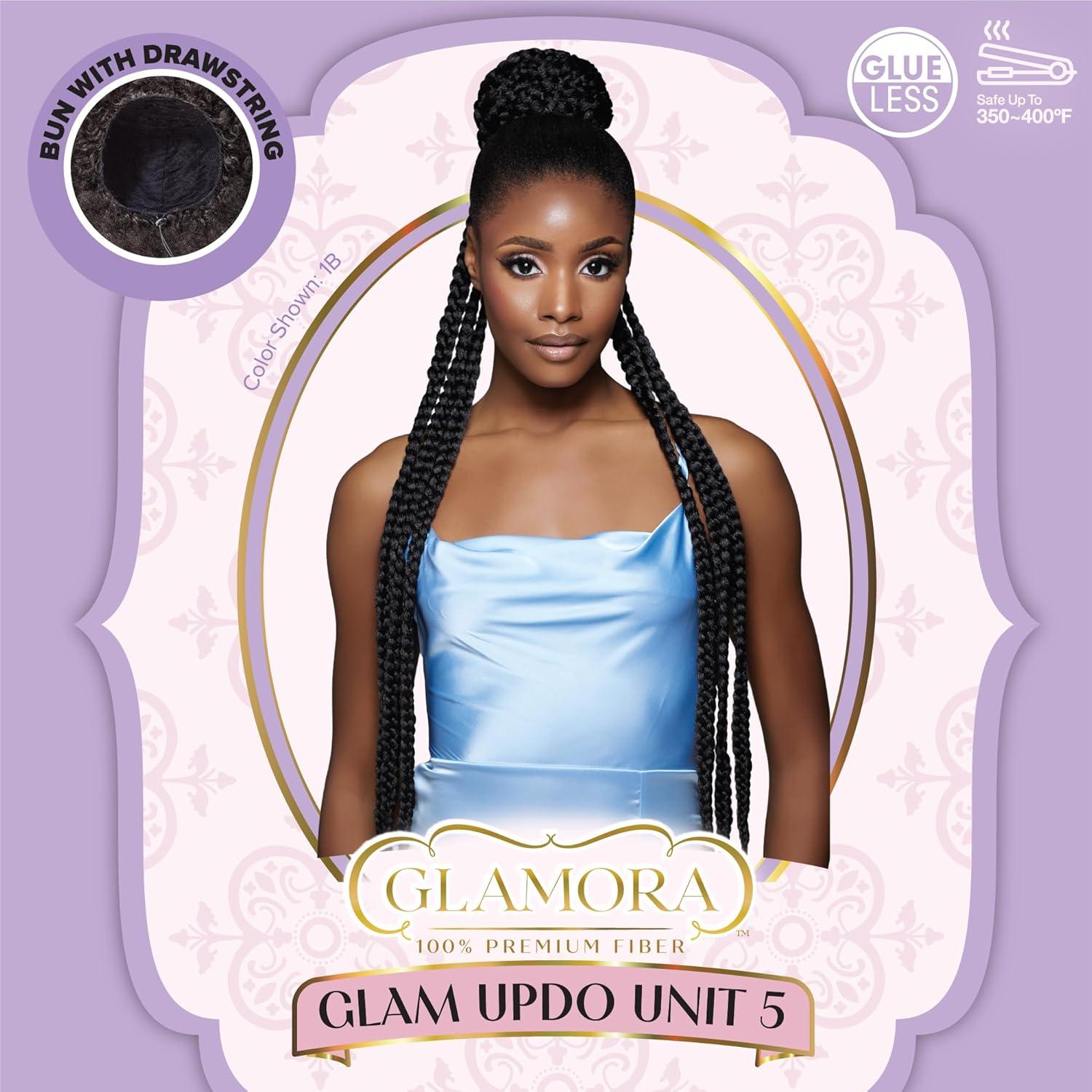 imageSensationnel Glamora Glam Updo Hairpiece Unit 5 Ready to Wear Synthetic Bun with Adjustable Drawstring Cap 1 JETBLACKSM2COPPER