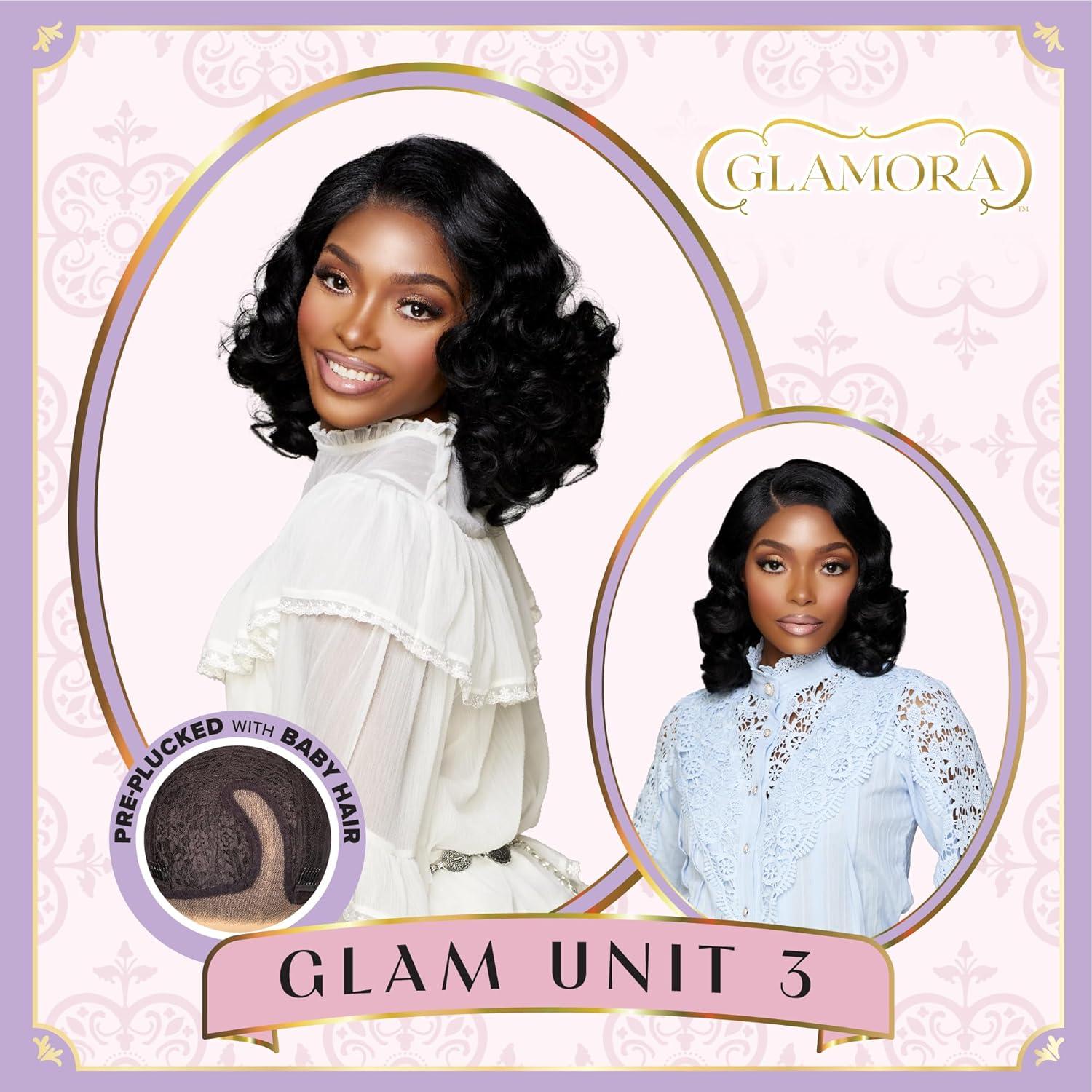 imageSensationnel Glamora Lace Front Wig Glam Unit 3 Glueless 13x4 Laceparting Ready to Wear Synthetic Preplucked Hairline BALAYAGEMOCHABALAYAGECHOCOLATE
