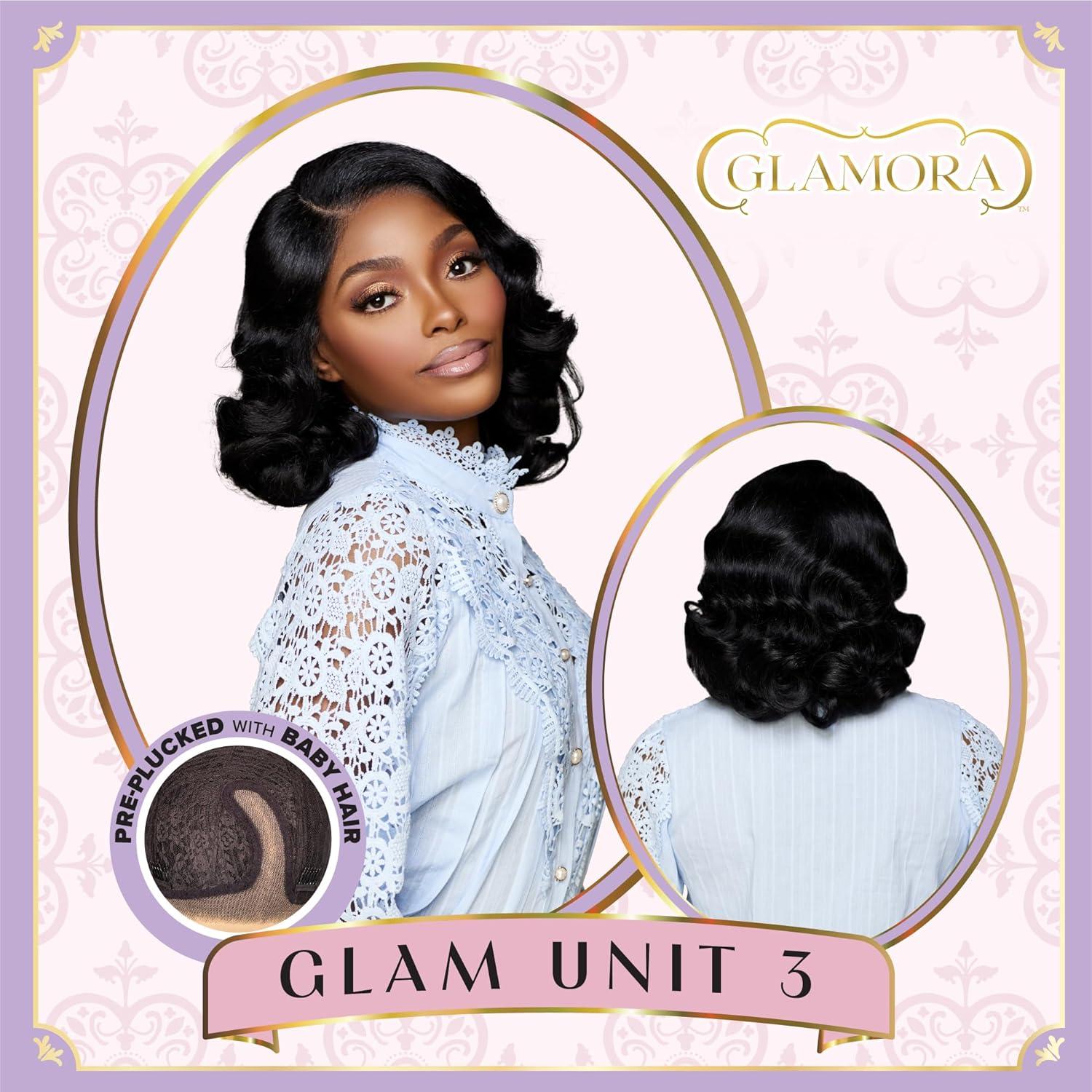 imageSensationnel Glamora Lace Front Wig Glam Unit 3 Glueless 13x4 Laceparting Ready to Wear Synthetic Preplucked Hairline BALAYAGEMOCHABALAYAGEMOCHA