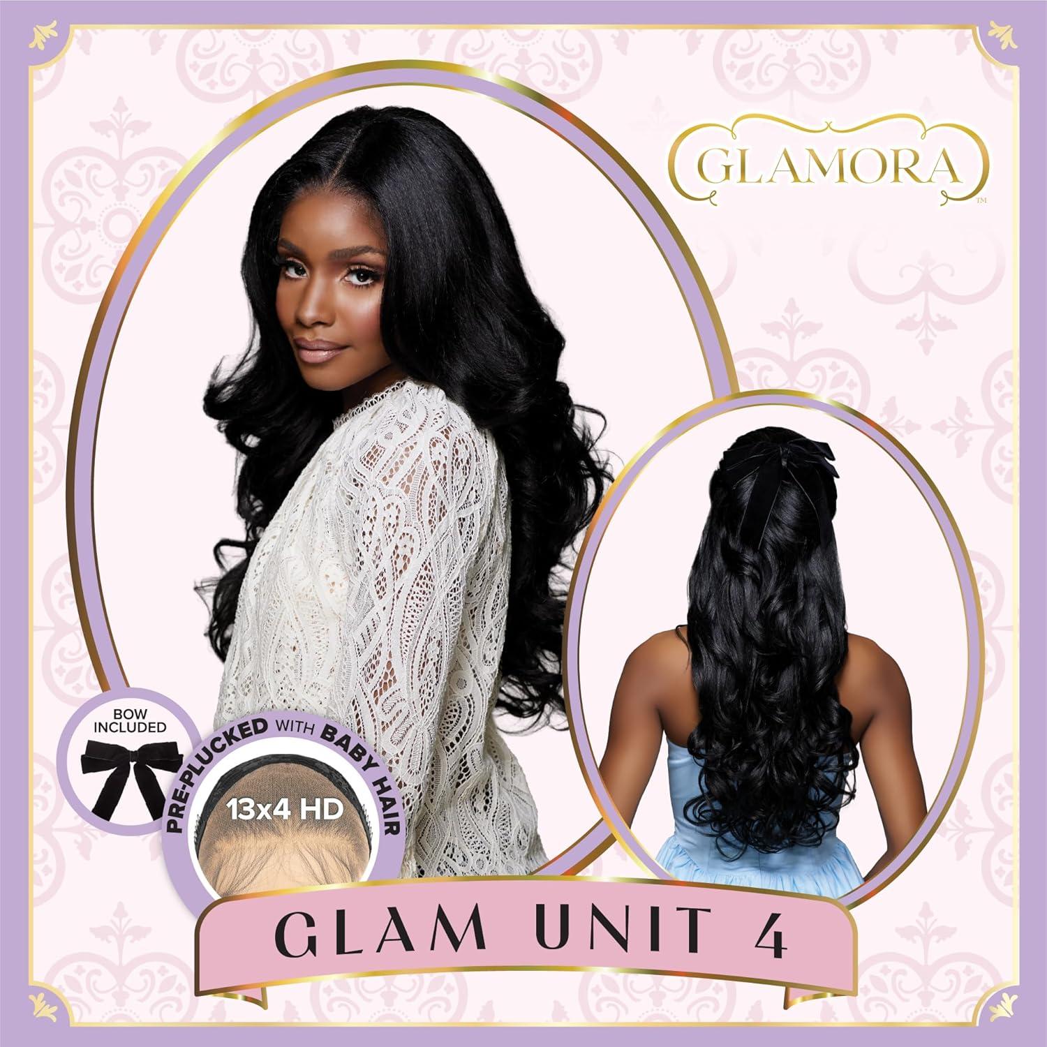 imageSensationnel Glamora Lace Front Wig Glam Unit 4 Glueless 13x4 Laceparting Ready to Wear Synthetic Preplucked Hairline BALAYAGEGOLDBALAYAGEMOCHA
