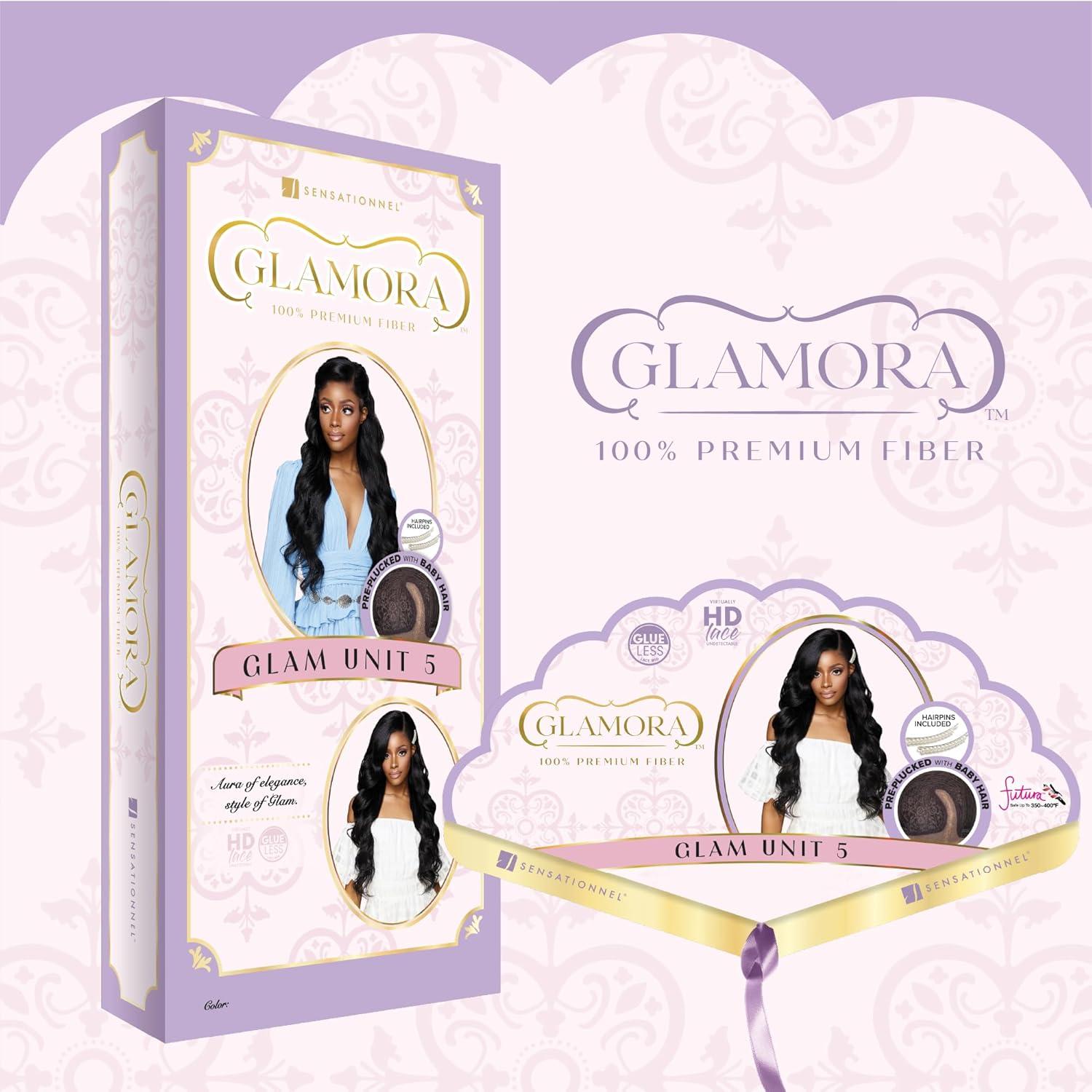 imageSensationnel Glamora Lace Front Wig Glam Unit 5 Glueless Side Part Ready to Wear Synthetic Preplucked Hairline 2 DARKBROWNBALAYAGEGOLD