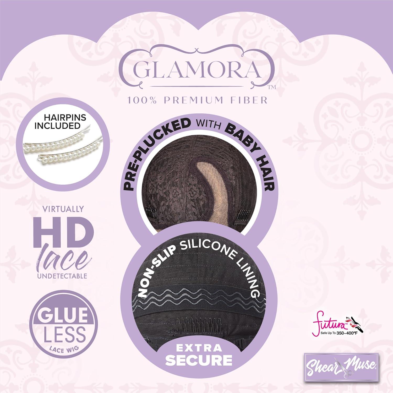 imageSensationnel Glamora Lace Front Wig Glam Unit 5 Glueless Side Part Ready to Wear Synthetic Preplucked Hairline 2 DARKBROWNBALAYAGEHAZELNUT