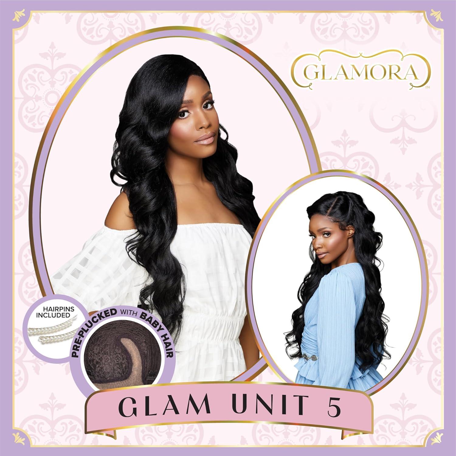 imageSensationnel Glamora Lace Front Wig Glam Unit 5 Glueless Side Part Ready to Wear Synthetic Preplucked Hairline 2 DARKBROWNBALAYAGESUNKISSED