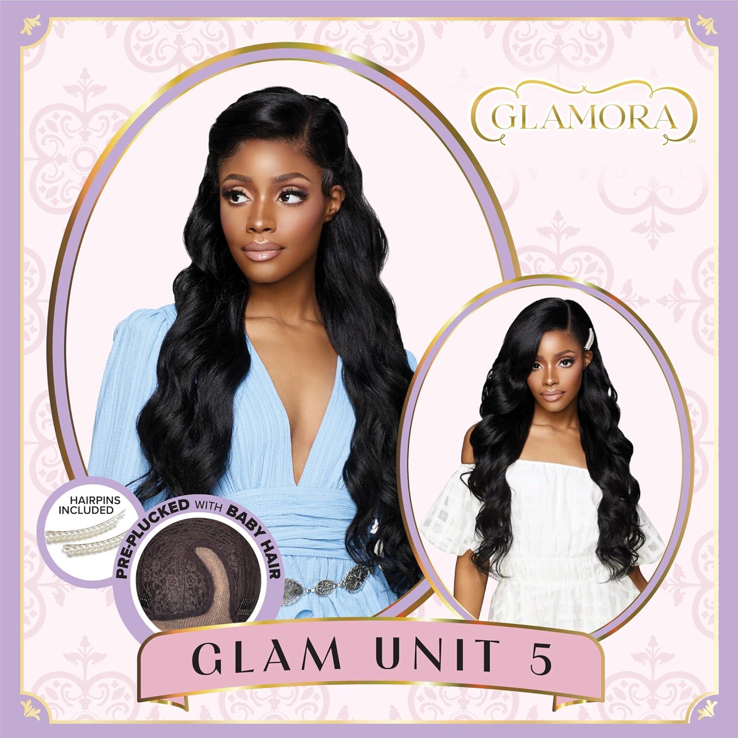imageSensationnel Glamora Lace Front Wig Glam Unit 5 Glueless Side Part Ready to Wear Synthetic Preplucked Hairline 2 DARKBROWNBALAYAGESUNKISSED