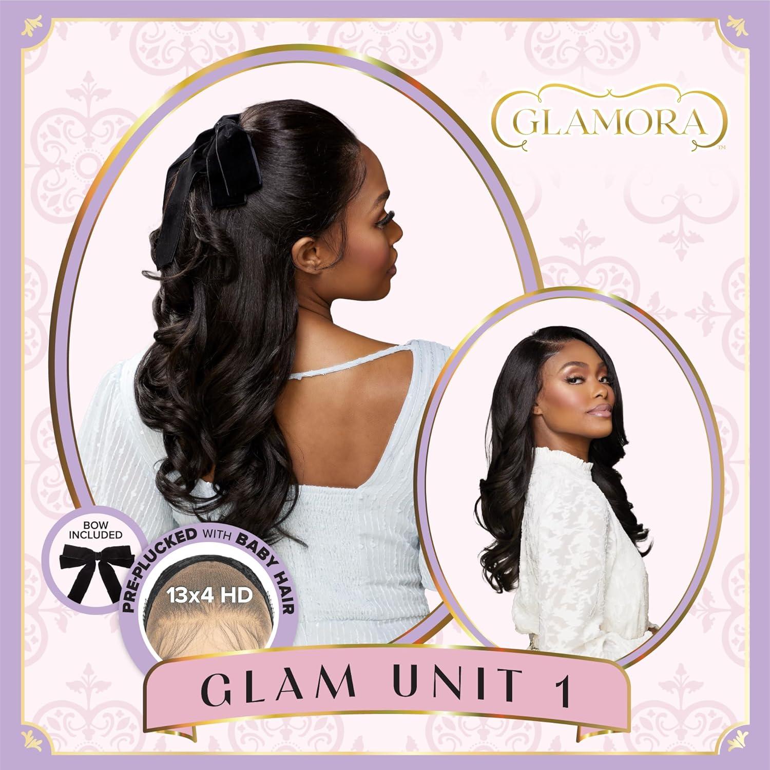 imageSensationnel Glamora Lace Front Wigs Glam Unit 1 13x4 Laceparting Ready to Wear Synthetic Preplucked Hairline Glueless Lacefront BALAYAGEMOCHA1B OFFBLACK