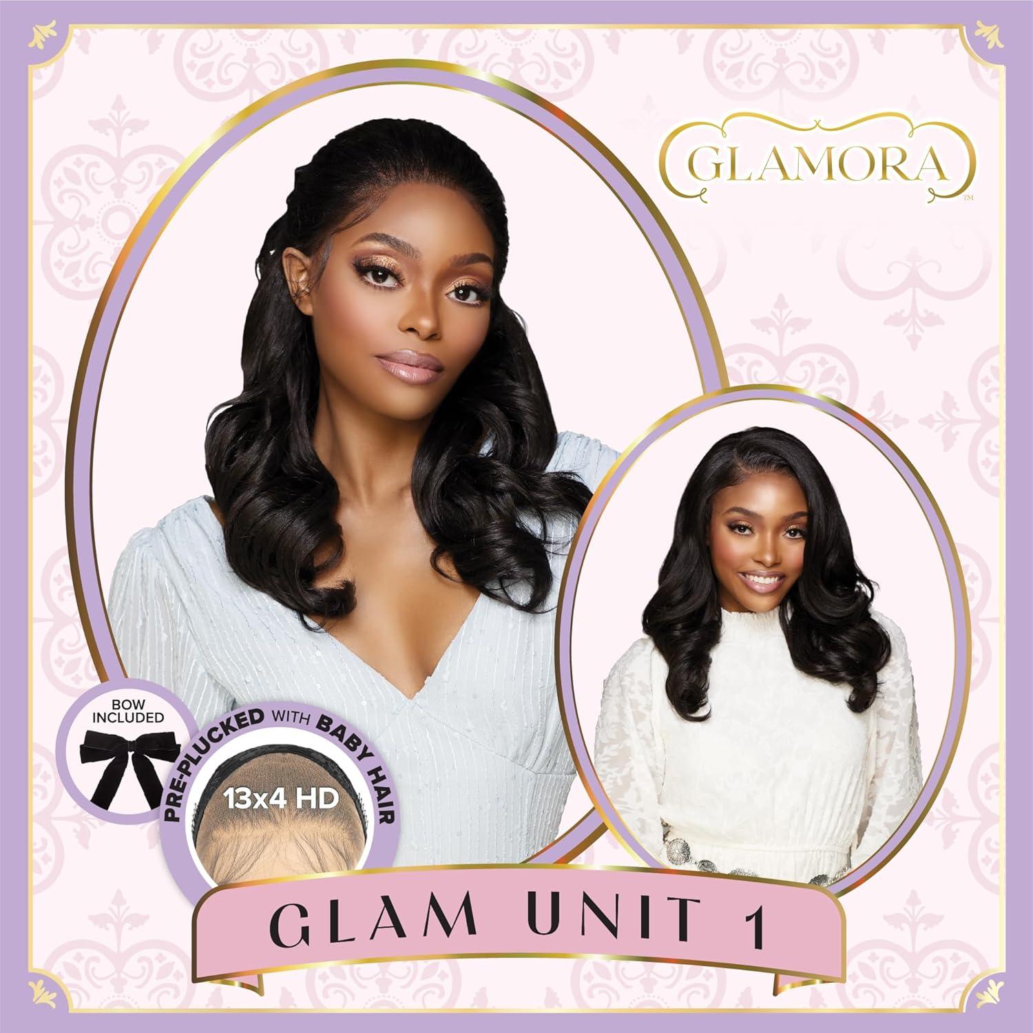 imageSensationnel Glamora Lace Front Wigs Glam Unit 1 13x4 Laceparting Ready to Wear Synthetic Preplucked Hairline Glueless Lacefront BALAYAGEMOCHABALAYAGEHAZELNUT