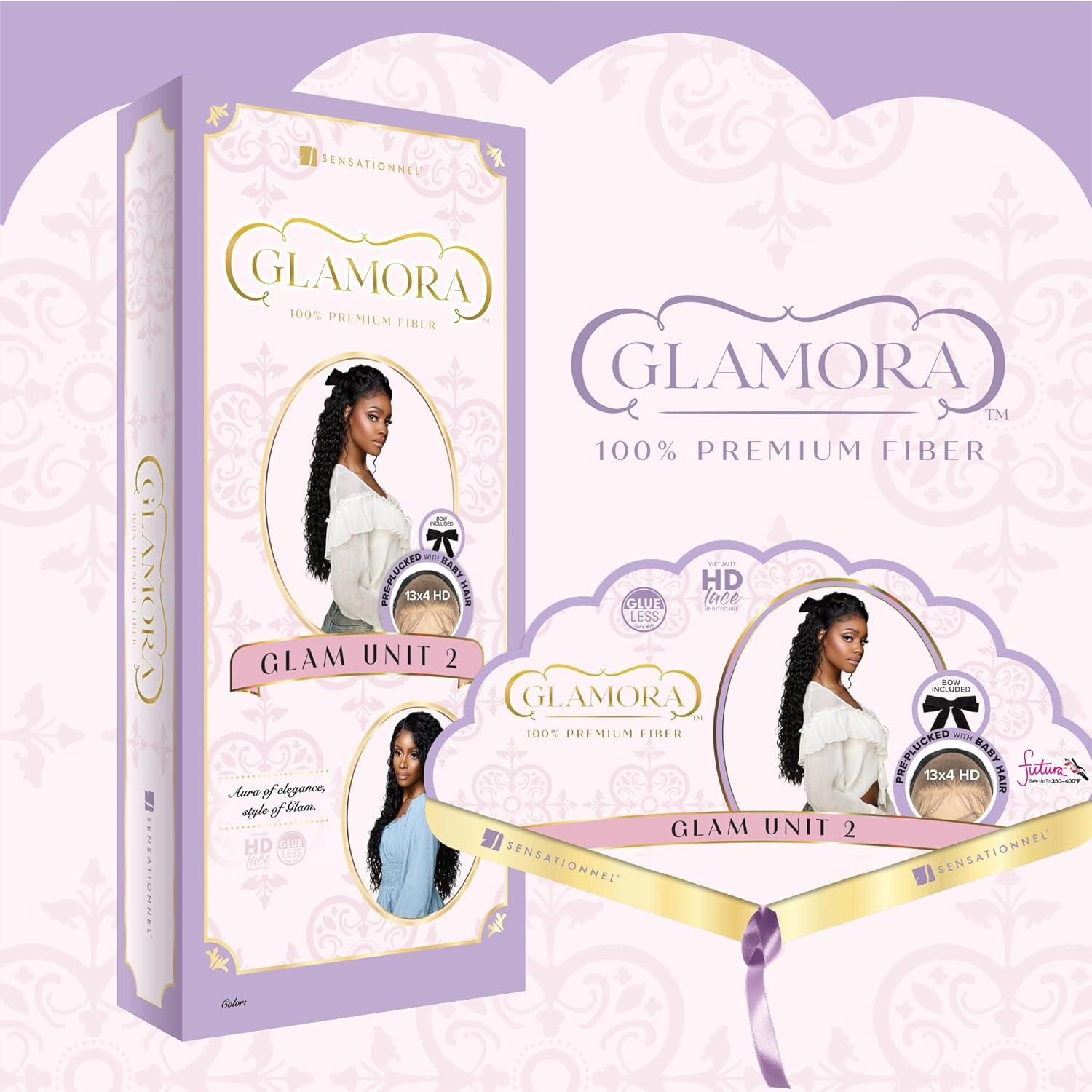 imageSensationnel Glamora Lace Front Wigs Glam Unit 2 13x4 Laceparting Ready to Wear Synthetic Preplucked Hairline Glueless Lacefront BALAYAGEMOCHA1B OFFBLACK