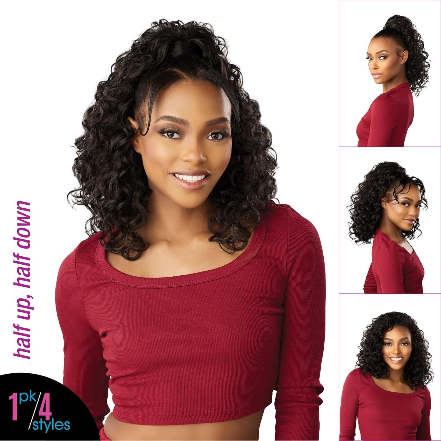 imageSensationnel Instant Updown Halfwig Pony Iud 25 4 Style in 1 Half Wig And Pony Drawstring 1 JETBLACK1 JETBLACK