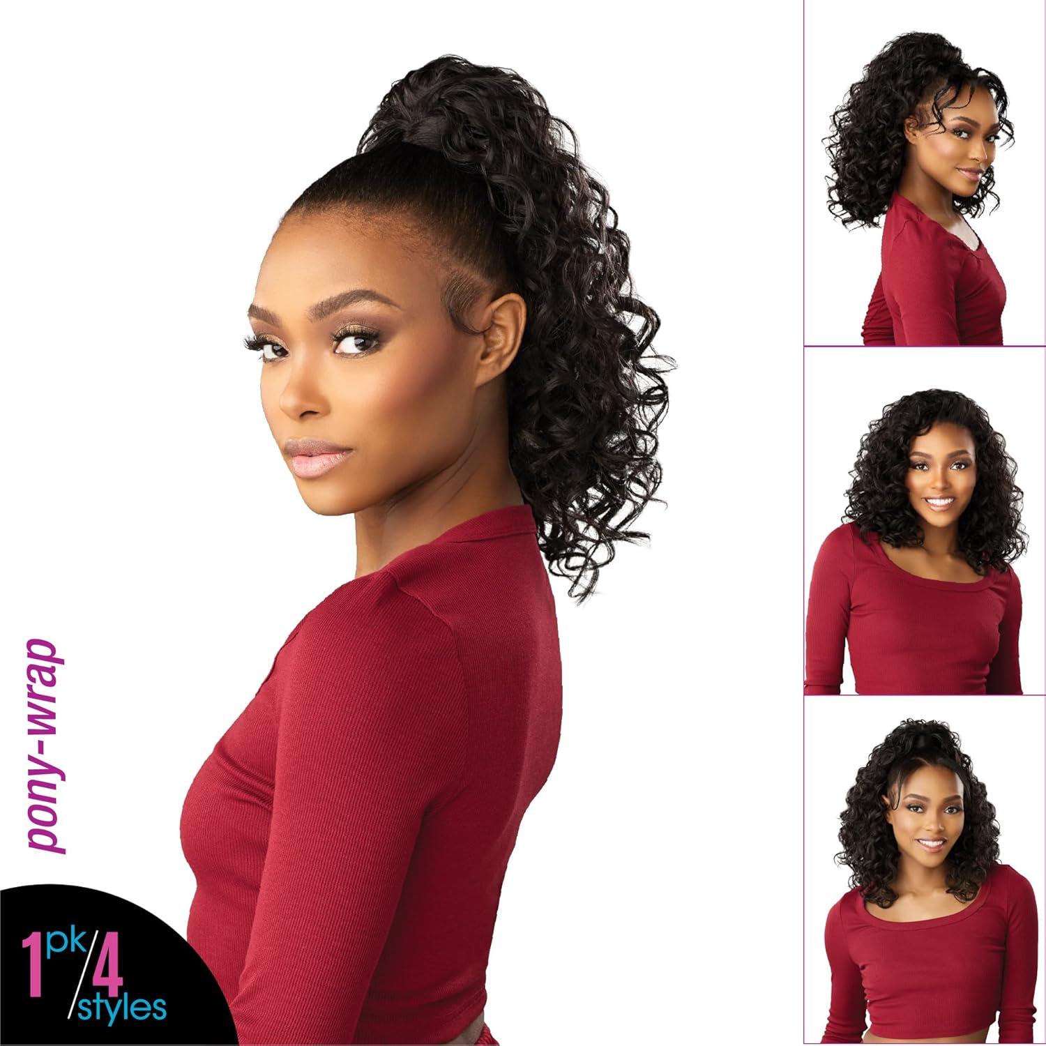 imageSensationnel Instant Updown Halfwig Pony Iud 25 4 Style in 1 Half Wig And Pony Drawstring 1 JETBLACK2 DARKBROWN