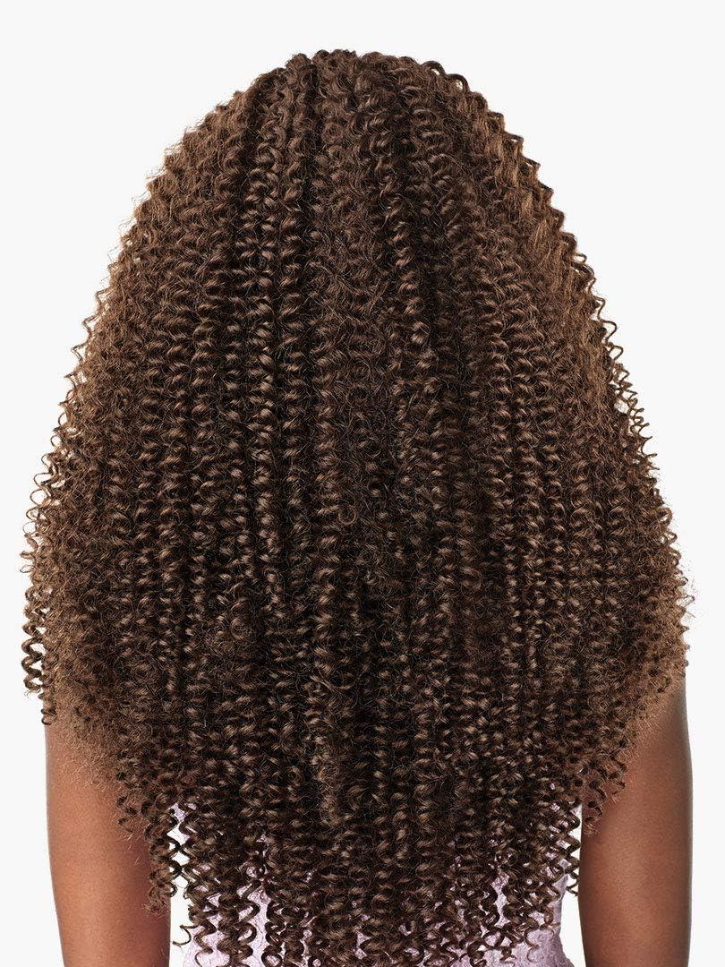 imageSensationnel Lulutress Crochet Braiding Hair Water Wave 18 Inch Fully Folded Diy All Kanekalon Synthetic Locs Twists 1 JETBLACK4 MEDBROWN