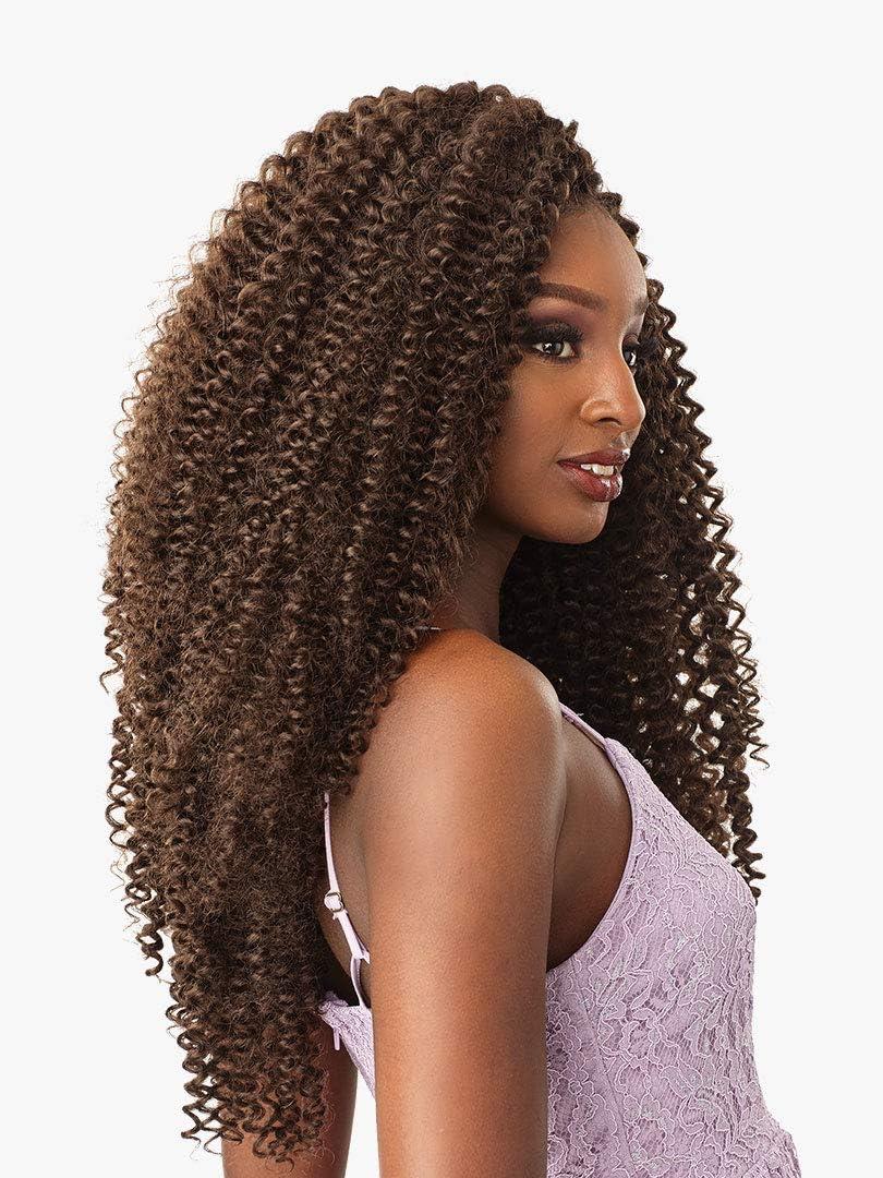 imageSensationnel Lulutress Crochet Braiding Hair Water Wave 18 Inch Fully Folded Diy All Kanekalon Synthetic Locs Twists 1 JETBLACK4 MEDBROWN