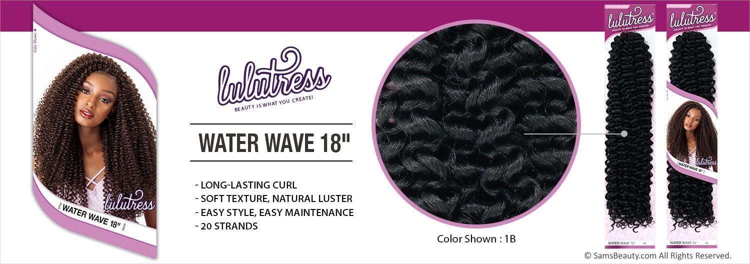 imageSensationnel Lulutress Crochet Braiding Hair Water Wave 18 Inch Fully Folded Diy All Kanekalon Synthetic Locs Twists 1 JETBLACK613 BLONDE