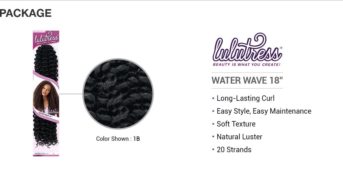 imageSensationnel Lulutress Crochet Braiding Hair Water Wave 18 Inch Fully Folded Diy All Kanekalon Synthetic Locs Twists 1 JETBLACK613 BLONDE