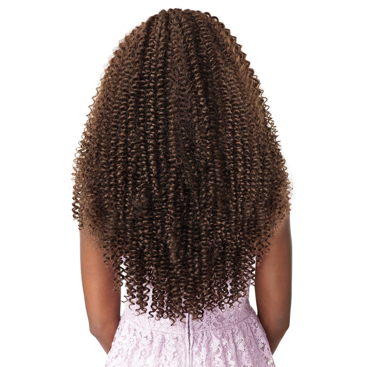 imageSensationnel Lulutress Crochet Braiding Hair Water Wave 18 Inch Fully Folded Diy All Kanekalon Synthetic Locs Twists 1 JETBLACKPURPLE