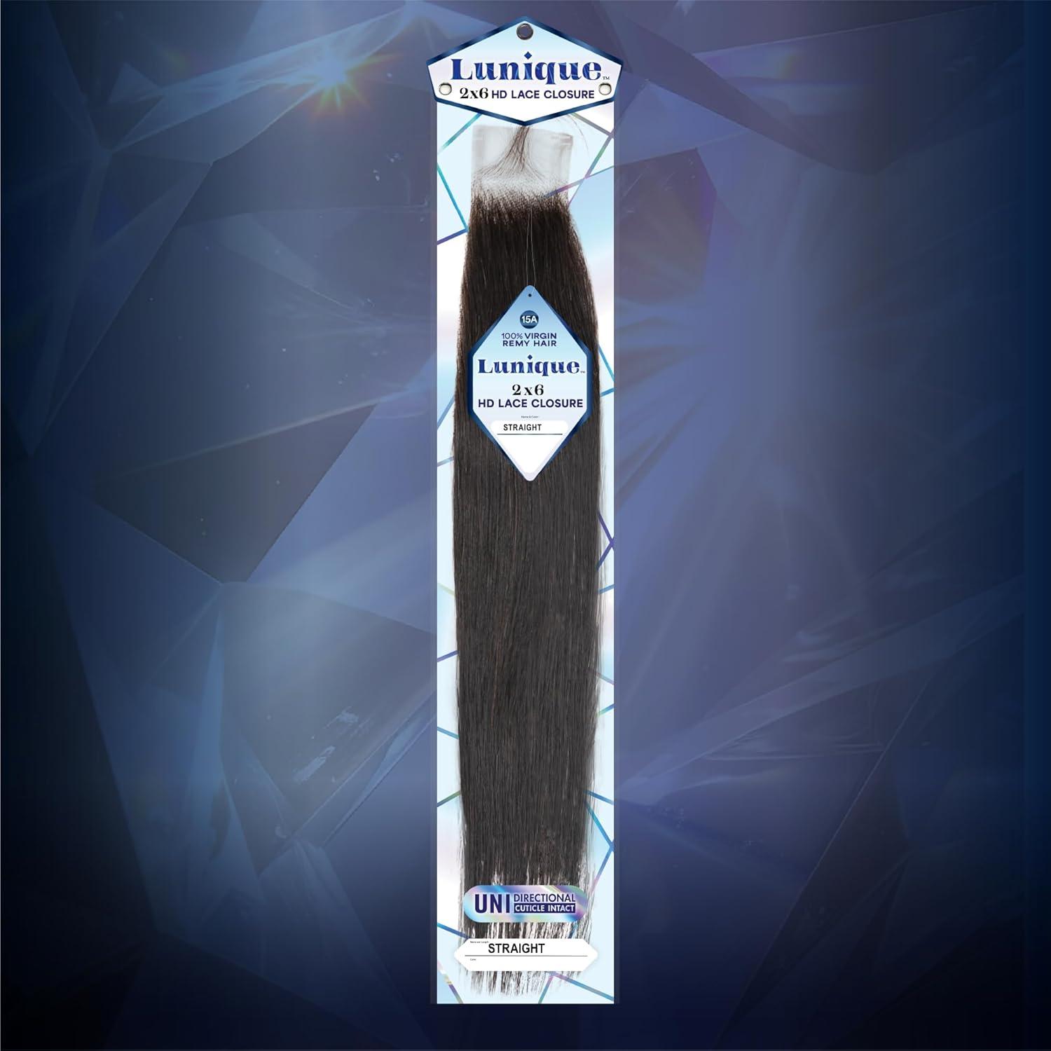 imageSensationnel Lunique 2x6 closure Straight HD lace 15A Remy Hair Extensions 12 inch NATURALNATURAL