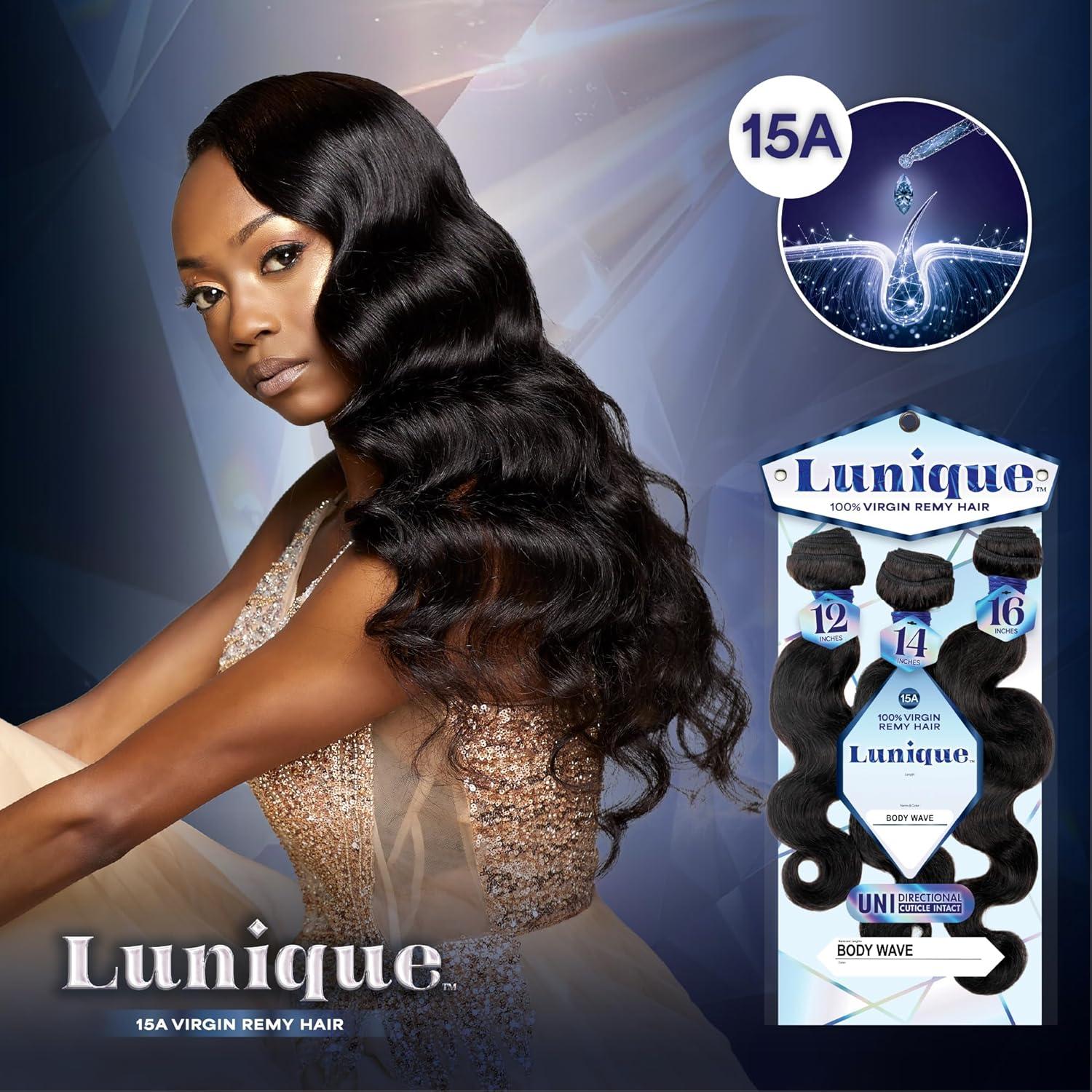 imageSensationnel Lunique Multi Weave Hair Body Wave 15A Remyhair 3 Bundle Layered Lengths for Weaving and Sew in Styles 10 12 14 inch NATURALNATURALBLACK