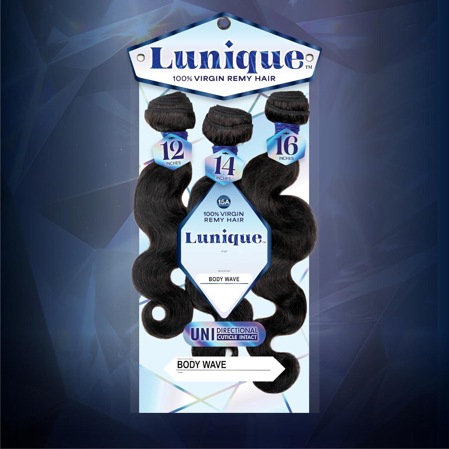 imageSensationnel Lunique Multi Weave Hair Body Wave 15A Remyhair 3 Bundle Layered Lengths for Weaving and Sew in Styles 10 12 14 inch NATURALNATURALBLACK