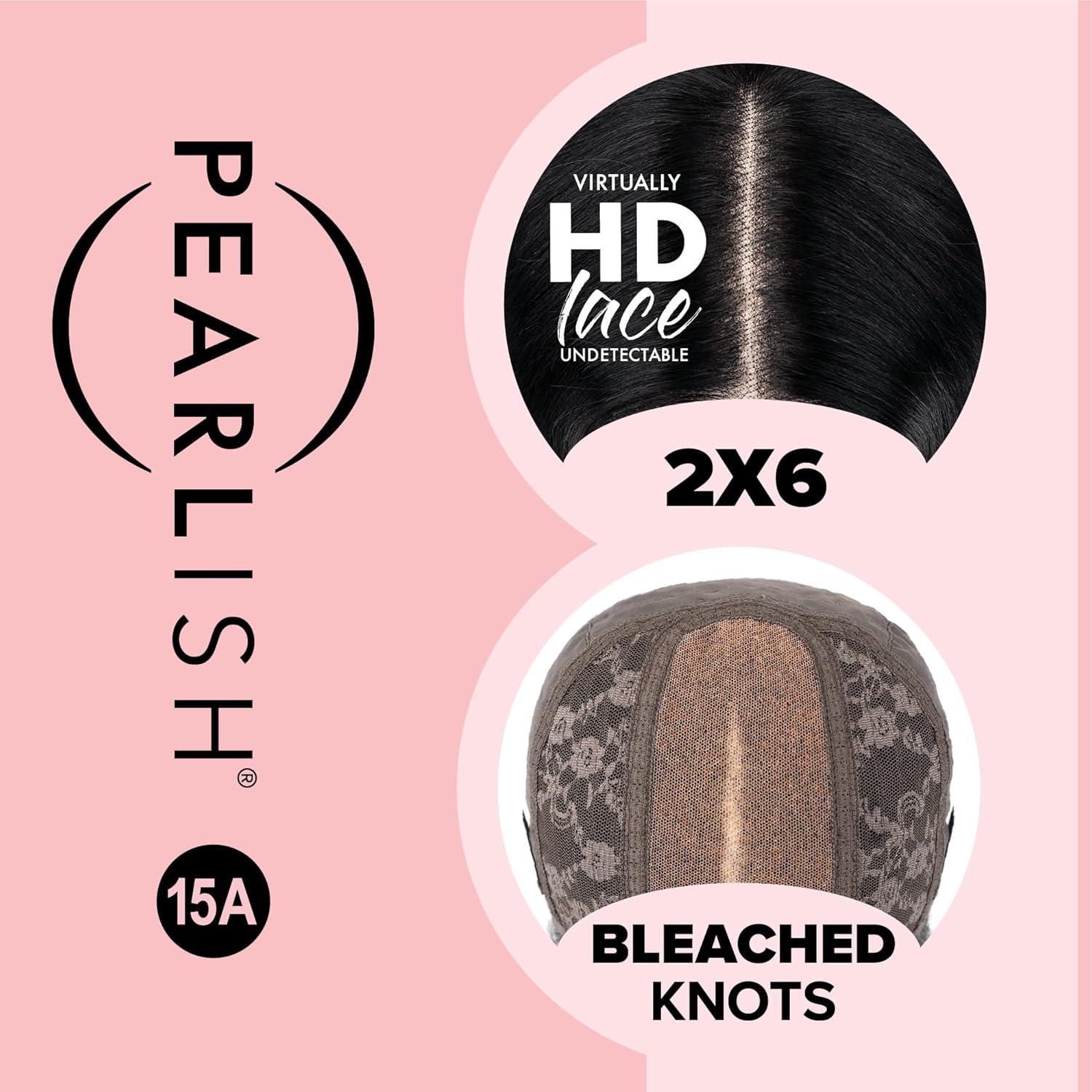 imageSensationnel Pearlish 2X6 Lace Wig Classic Bob 10 Inch Behind The Hairline Glueless Bleached Knots And Preplucked Soft Remy Hair NATURALNATURALBLACK