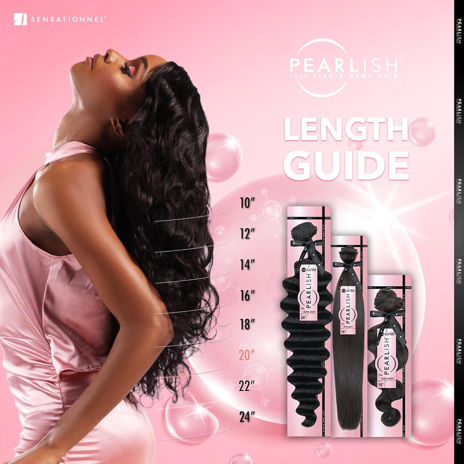 imageSensationnel Pearlish bundle human hair euro body deep pearl conditioned 15a soft remy beauty supply sew in or glue on bundles 10 Inch NATURALNATURAL