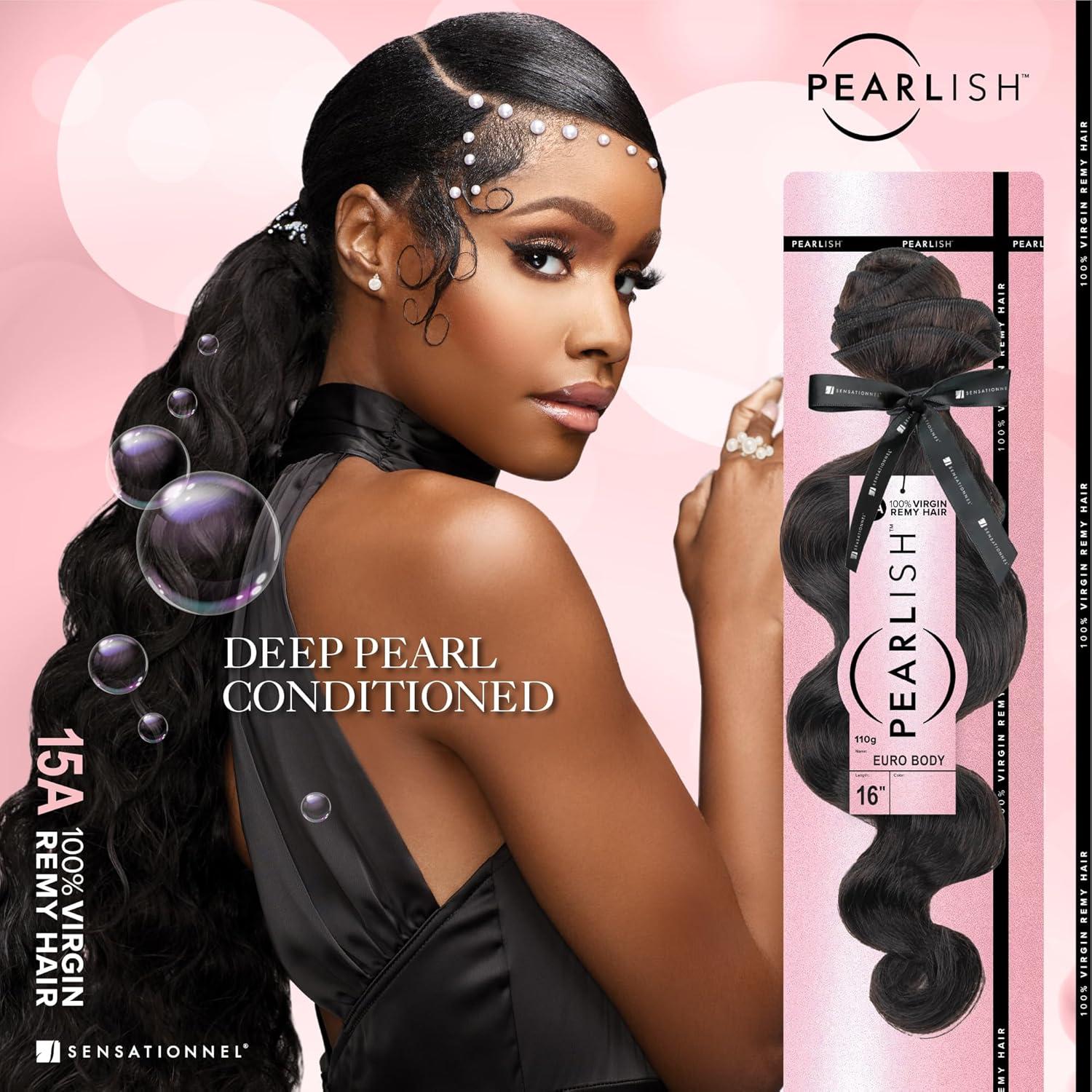imageSensationnel Pearlish bundle human hair euro body deep pearl conditioned 15a soft remy beauty supply sew in or glue on bundles 10 Inch NATURALNATURAL