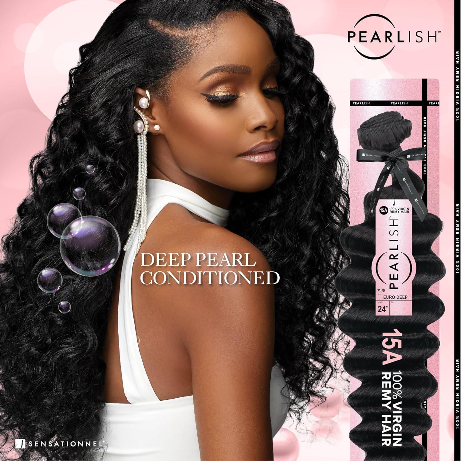 imageSensationnel Pearlish bundle human hair euro deep deep pearl conditioned 15a soft remy beauty supply sew in or glue on bundles 10 Inch NATURALNATURALBLACK