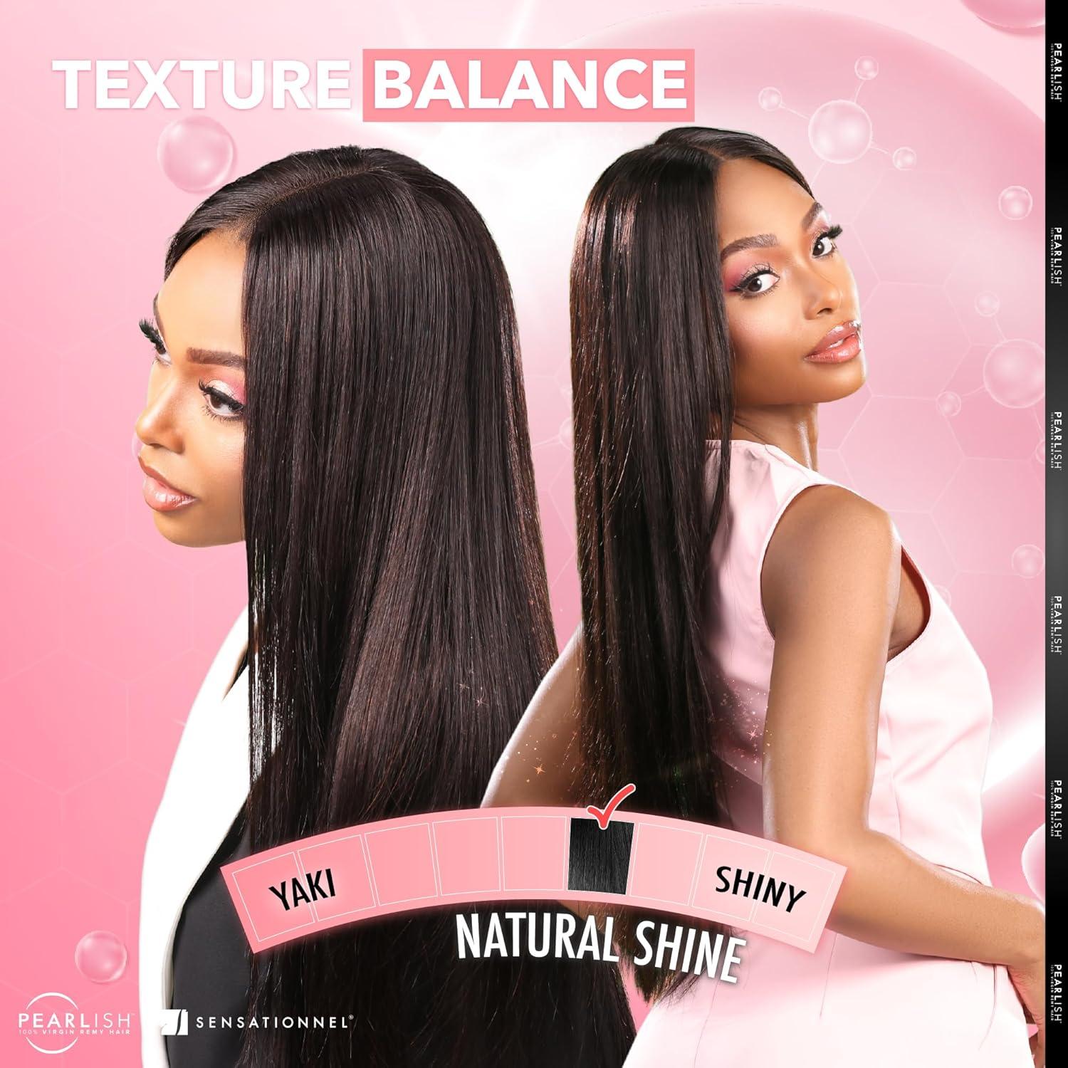 imageSensationnel Pearlish bundle human hair straight deep pearl conditioned 15a soft remy beauty supply sew in or glue on bundles 10 inch NATURALNATURAL