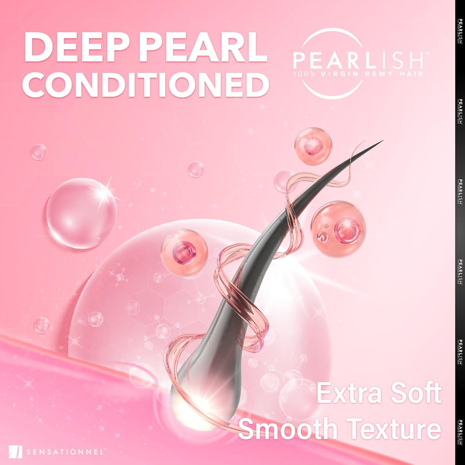 imageSensationnel Pearlish bundle human hair straight deep pearl conditioned 15a soft remy beauty supply sew in or glue on bundles 10 inch NATURALNATURAL
