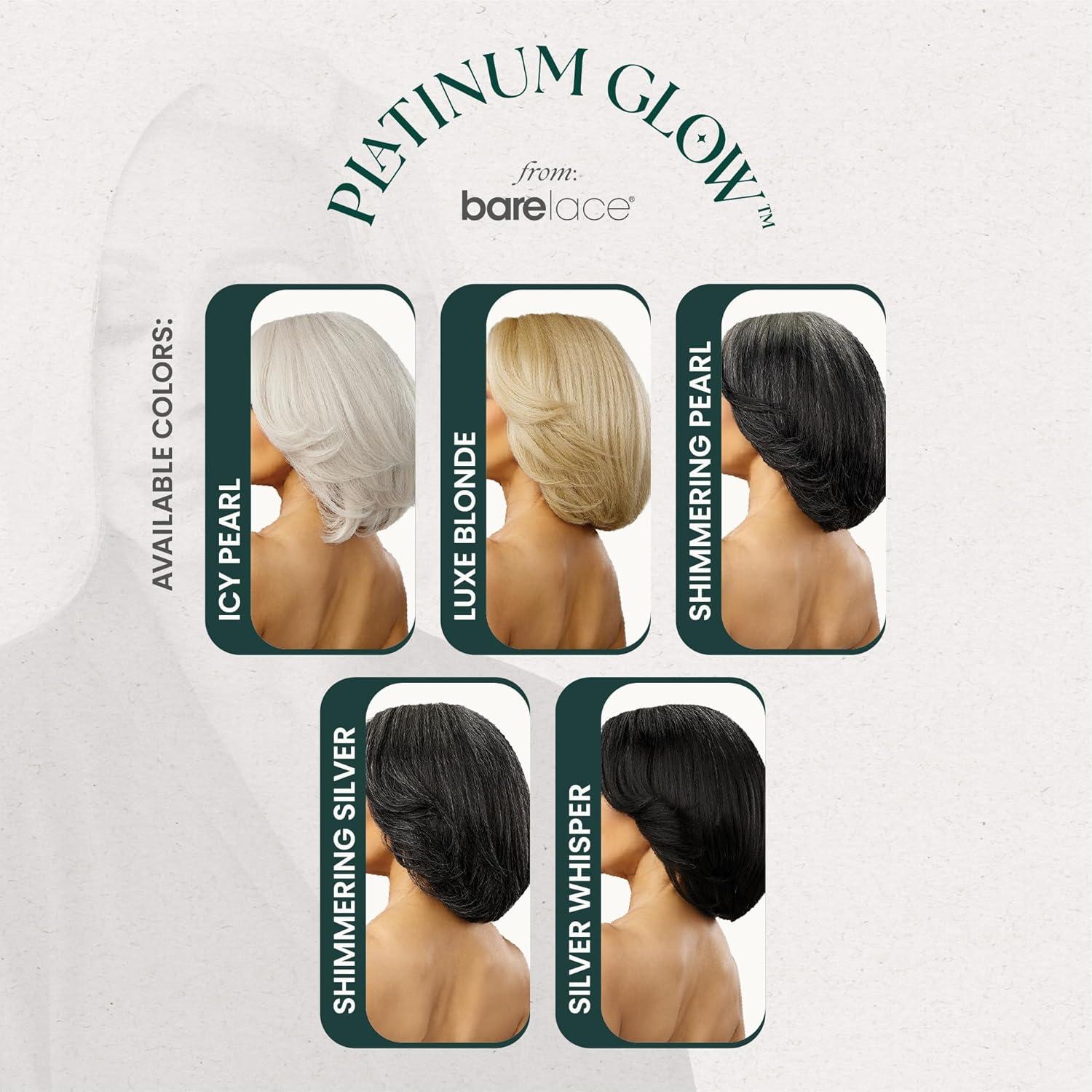 imageSensationnel Platinum Glow 13X6 Wig Jasmine Lacefrontal Glueless human hair blend Preplucked Hairline 1 JETBLACKSILVERWHISPER