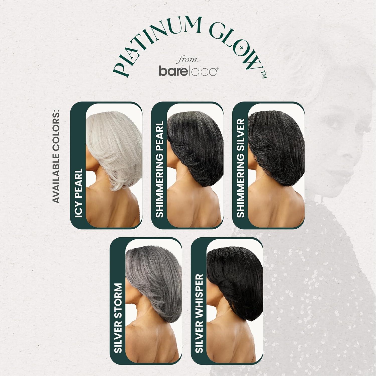 imageSensationnel Platinum Glow 13X6 Wigs Delphine Lacefrontal Glueless human hair blend Preplucked Hairline 1 JETBLACKSILVERSTORM