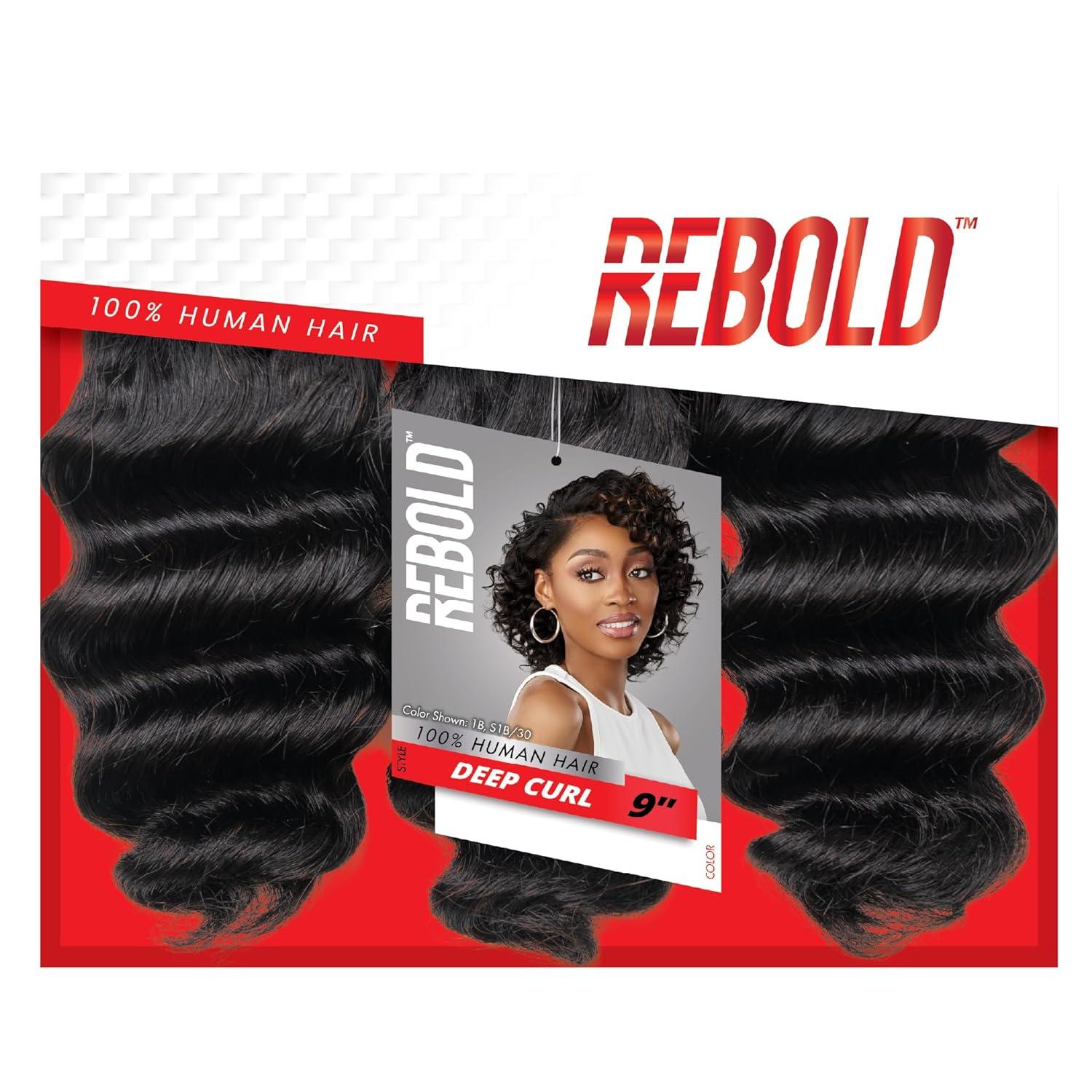 imageSensationnel Rebold curly weave deep curl 9 3pcs human hair smooth sleek soft texture hair for weaving and sew in styles 1 JETBLACK4 MEDBROWN