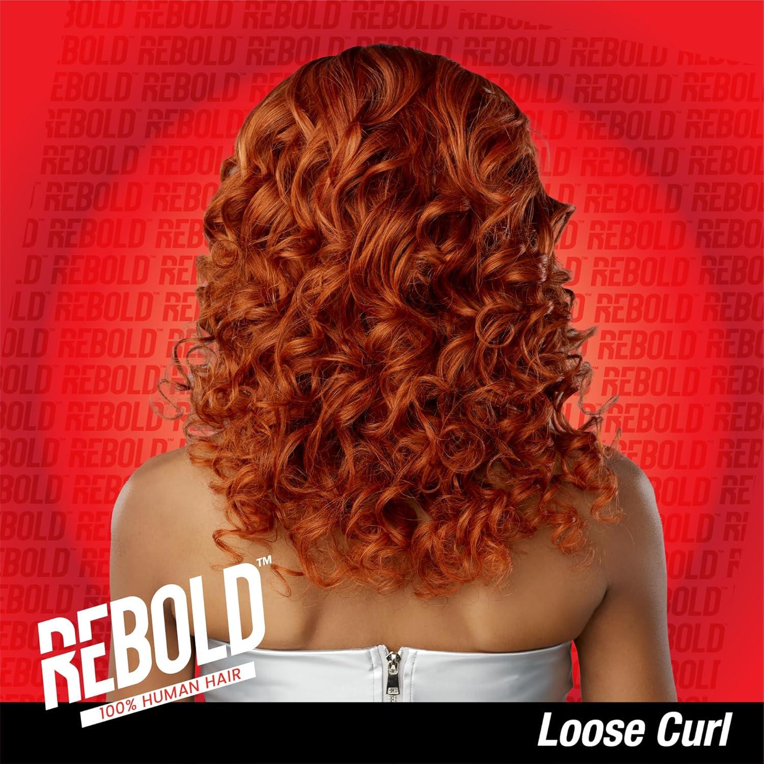 imageSensationnel Rebold curly weave loose curl human hair smooth sleek soft texture hair for weaving and sew in styles 1 pack 10 inch 1 JETBLACK1B OFFBLACK