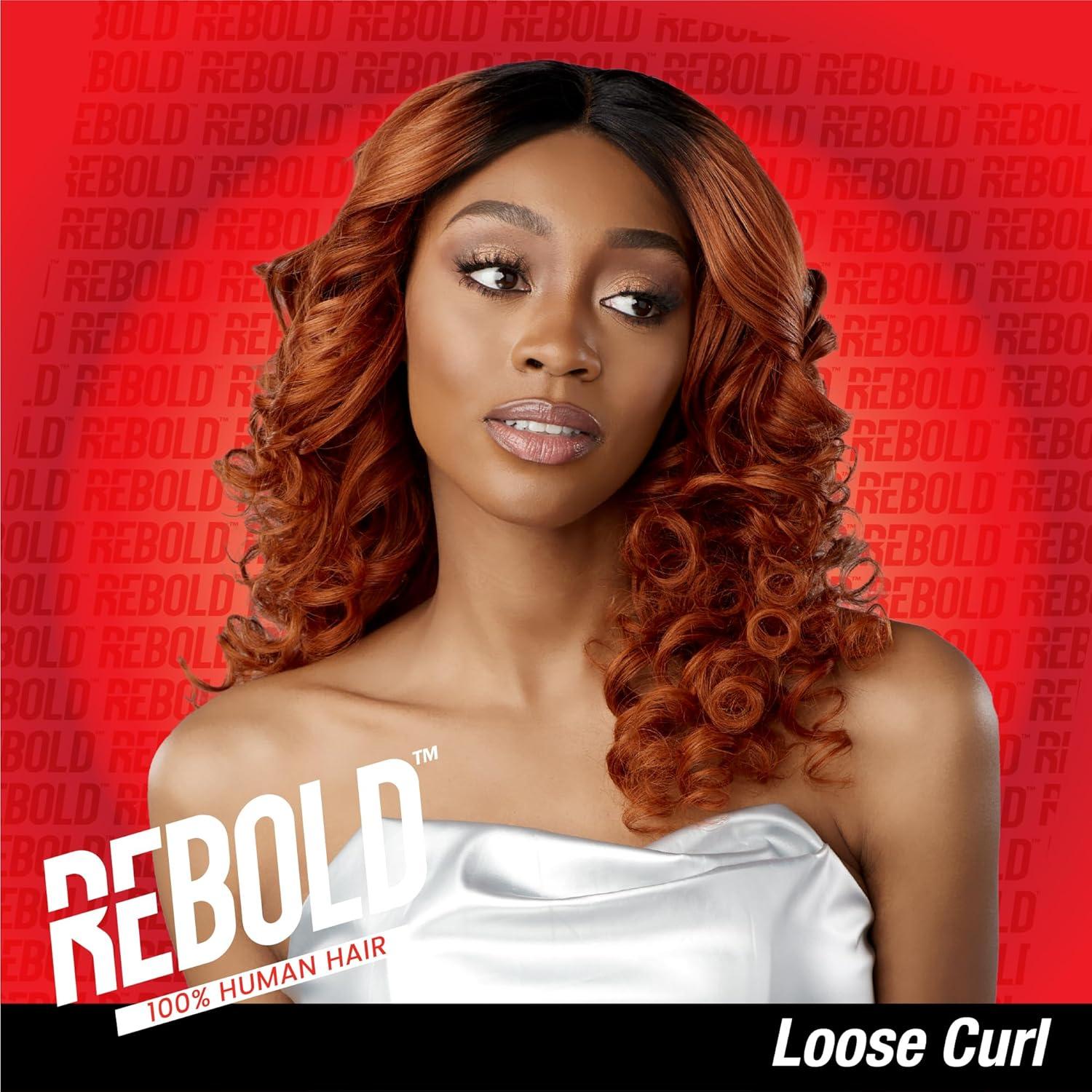 imageSensationnel Rebold curly weave loose curl human hair smooth sleek soft texture hair for weaving and sew in styles 1 pack 10 inch 1 JETBLACKS1B30