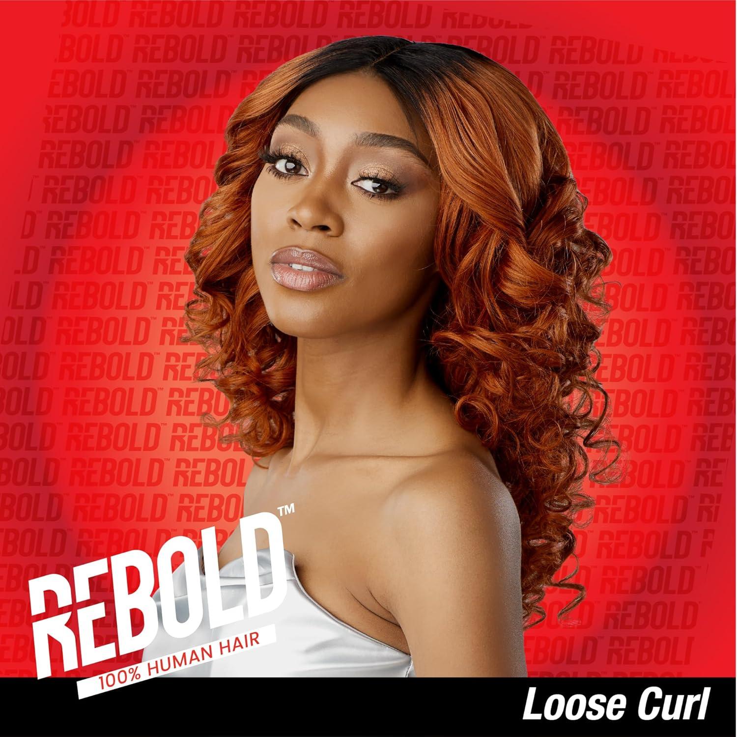 imageSensationnel Rebold curly weave loose curl human hair smooth sleek soft texture hair for weaving and sew in styles 1 pack 10 inch 1 JETBLACKT1B27