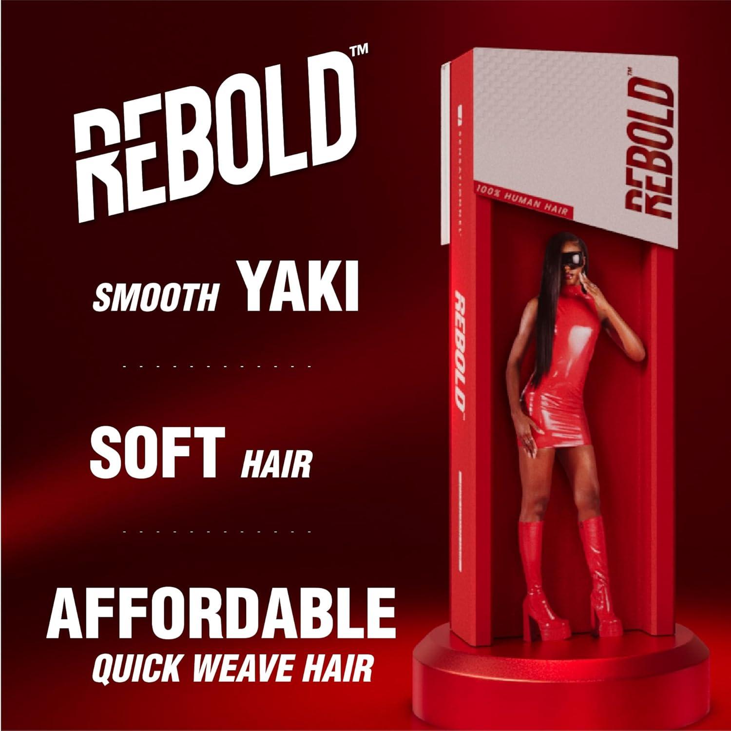 imageSensationnel Rebold yaki weave human hair smooth sleek yaki texture hair for weaving and sew in styles 10 inch 1 JETBLACK1 JETBLACK