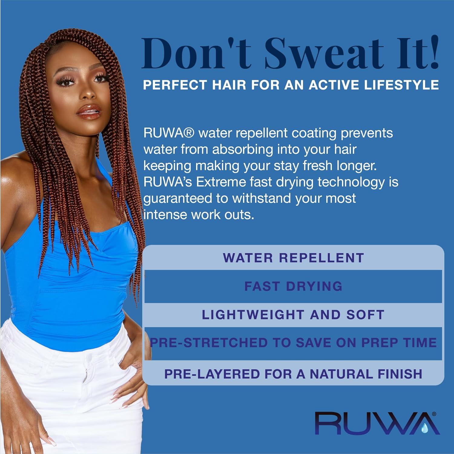 imageSensationnel Ruwa pre looped braidinghair 3x box braid water repellent kanekalon fast dry synthetic sports itch free 1 pack 14 Inch 1 JETBLACK27 HONEYBLONDE