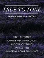 imageSensationnel Ruwa prestretched braiding hair 3x 48 inch water repellent kanekalon fast dry synthetic sports itch free 3 pack 1 JETBLACKDKPURPLE