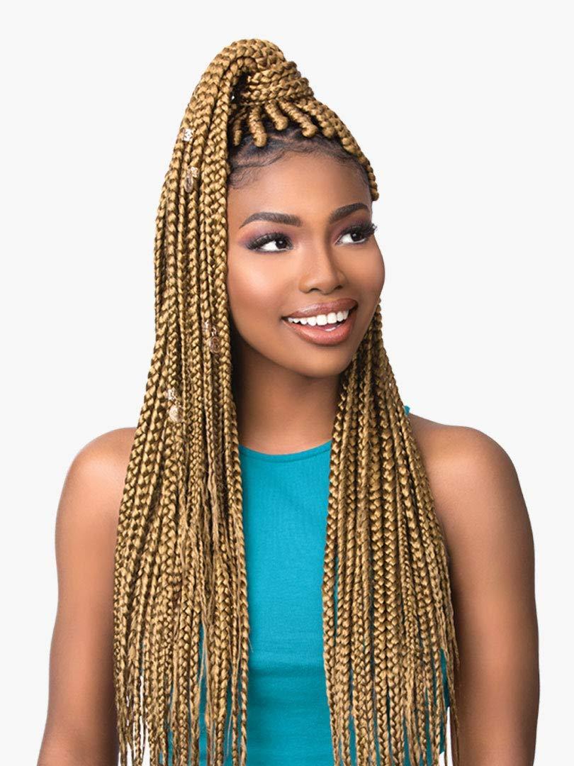imageSensationnel Ruwa prestretched braiding hair 3x 48 inch water repellent kanekalon fast dry synthetic sports itch free 3 pack 1 JETBLACKDark Brown 2