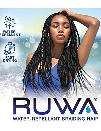 imageSensationnel Ruwa prestretched braiding hair 3x 48 inch water repellent kanekalon fast dry synthetic sports itch free 3 pack 1 JETBLACKMedium Brown 4