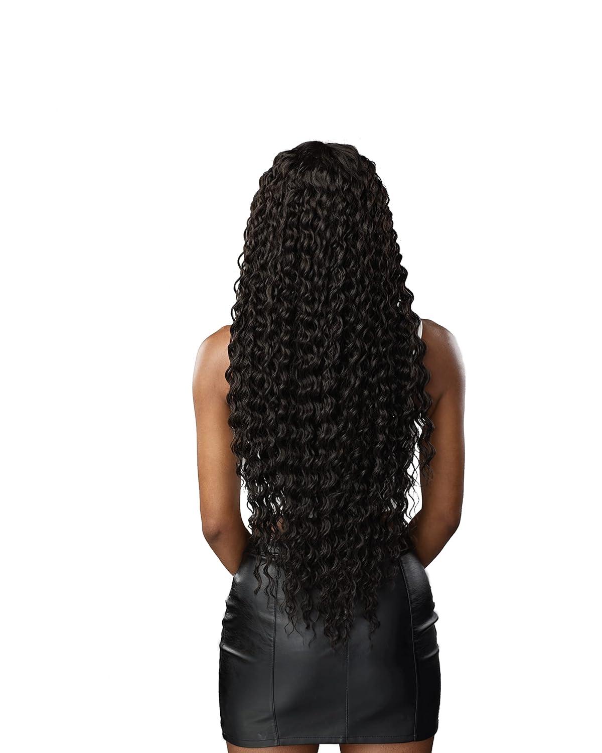 imageSensationnel Vice bundles weaving deep 36 inch synthetic virgin hair dupe weave bundle hair sew in and pony tail long length 1 pack 27 HONEYBLONDEBG BURGANDY