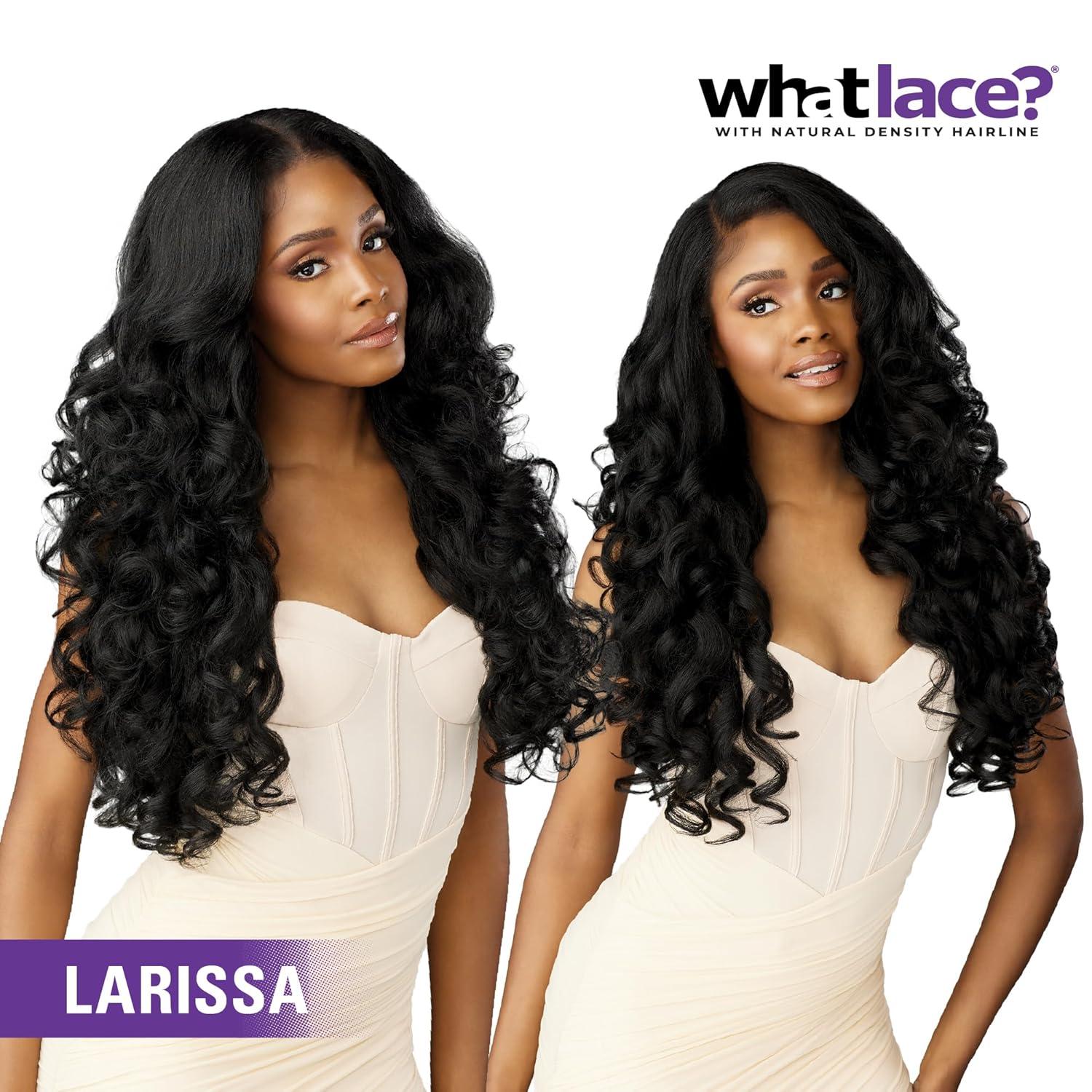 imageSensationnel What Lace 13X6 Wig Larissa Lacefrontal Hand Tied Glueless Synthetic with Natural Density Preplucked Hairline 1 JETBLACK1 JETBLACK