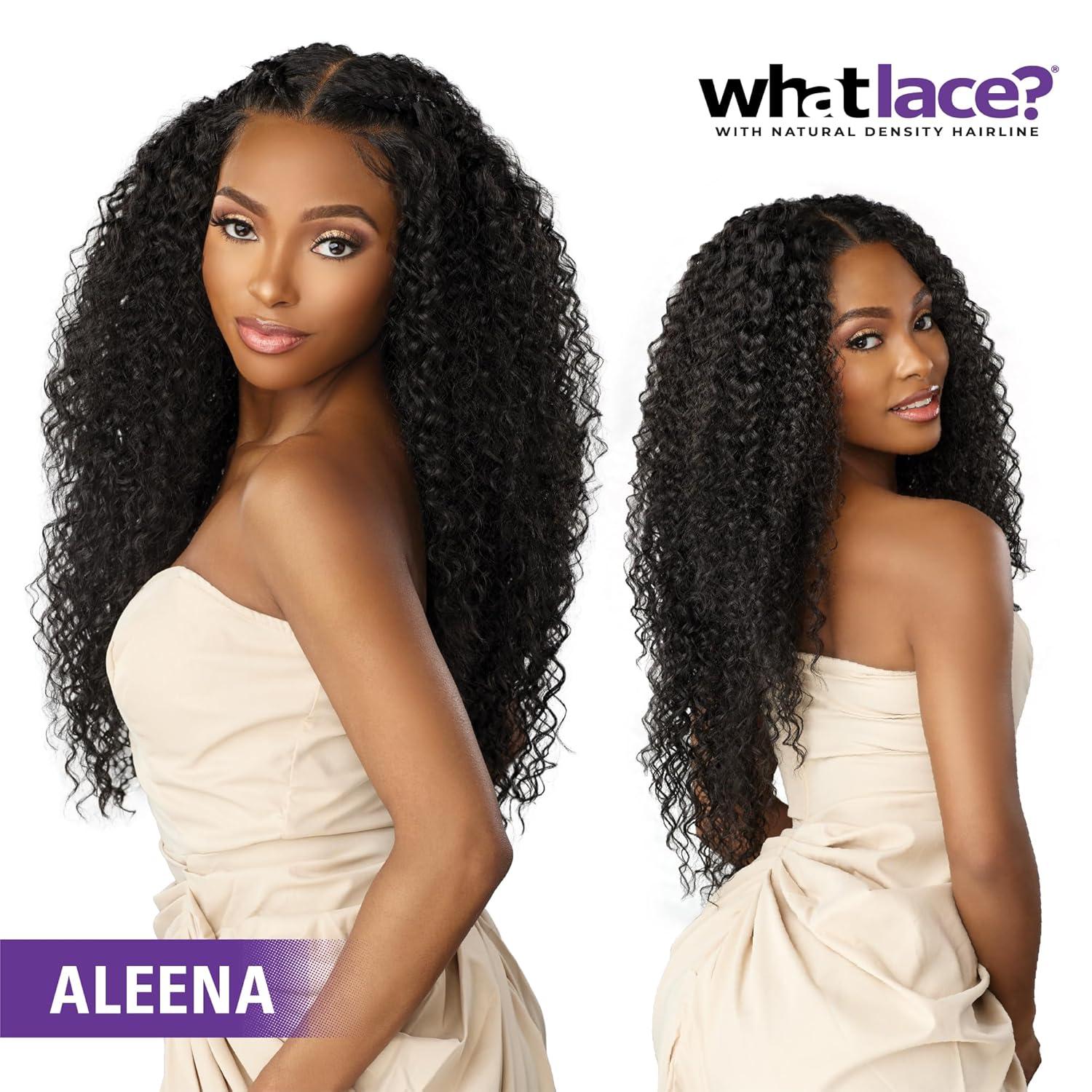 imageSensationnel What Lace 13X6 Wigs Aleena Lacefrontal Hand Tied Glueless Synthetic With Natural Density Preplucked Hairline 1 JETBLACK1B OFFBLACK