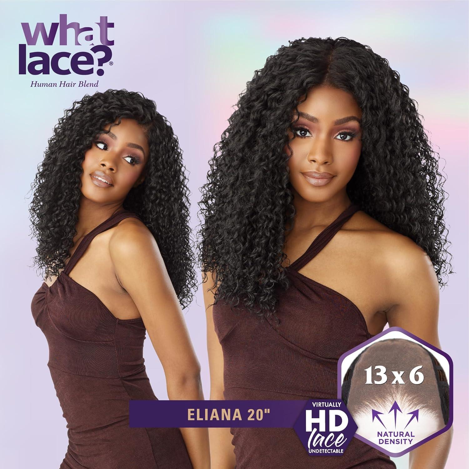 imageSensationnel What Lace 13X6 Wigs Eliana 20 Inch Human Hair Blend Lacefrontal Glueless Synthetic With Natural Density Preplucked Hairline COLORMELTBLONDECOLORMELTGOLD
